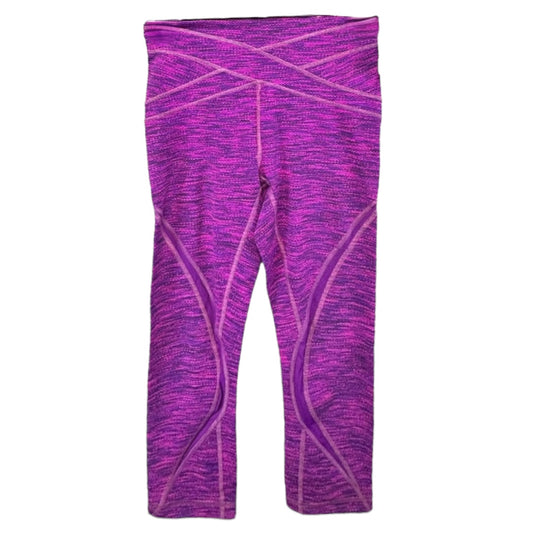 Free Flow Crop By Lululemon In Diamond Jacquard Space Dye Tender Violet Raspberry Glo Light, Size 4