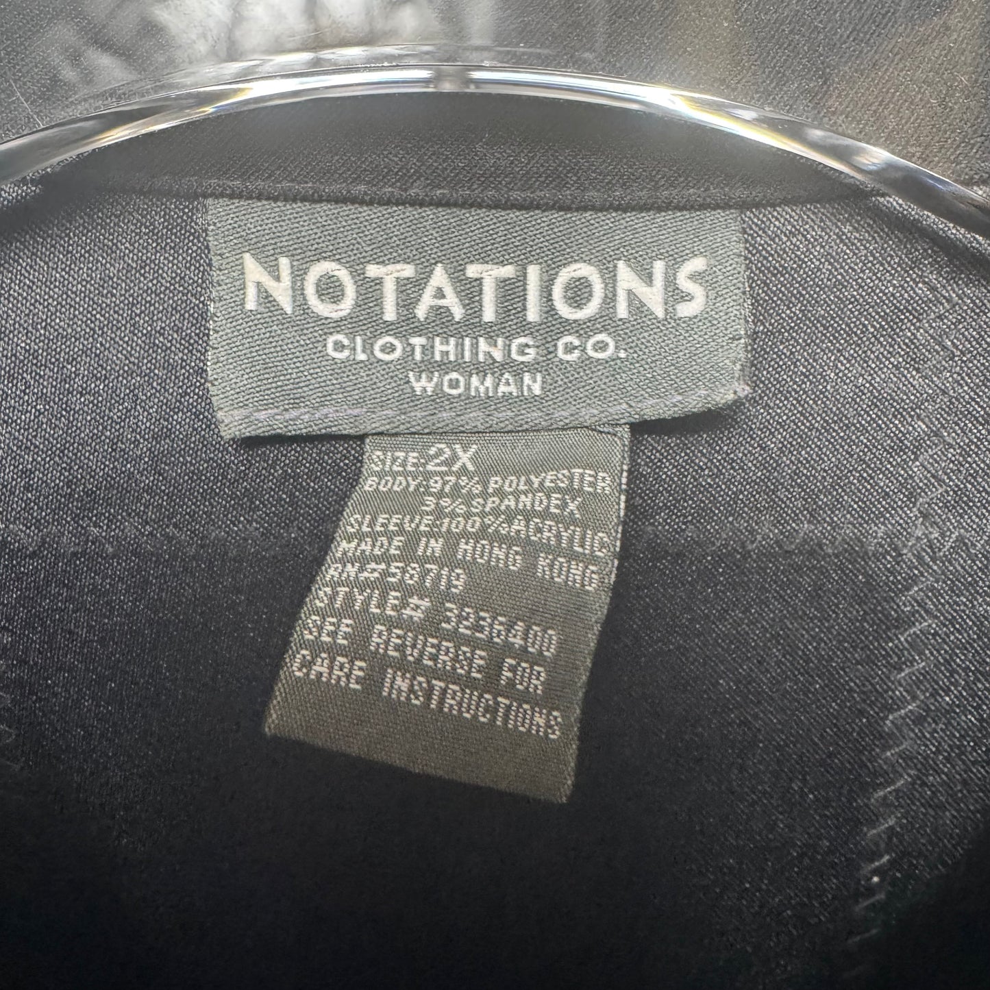 Jacket Shirt By Notations In Black, Size: 2x