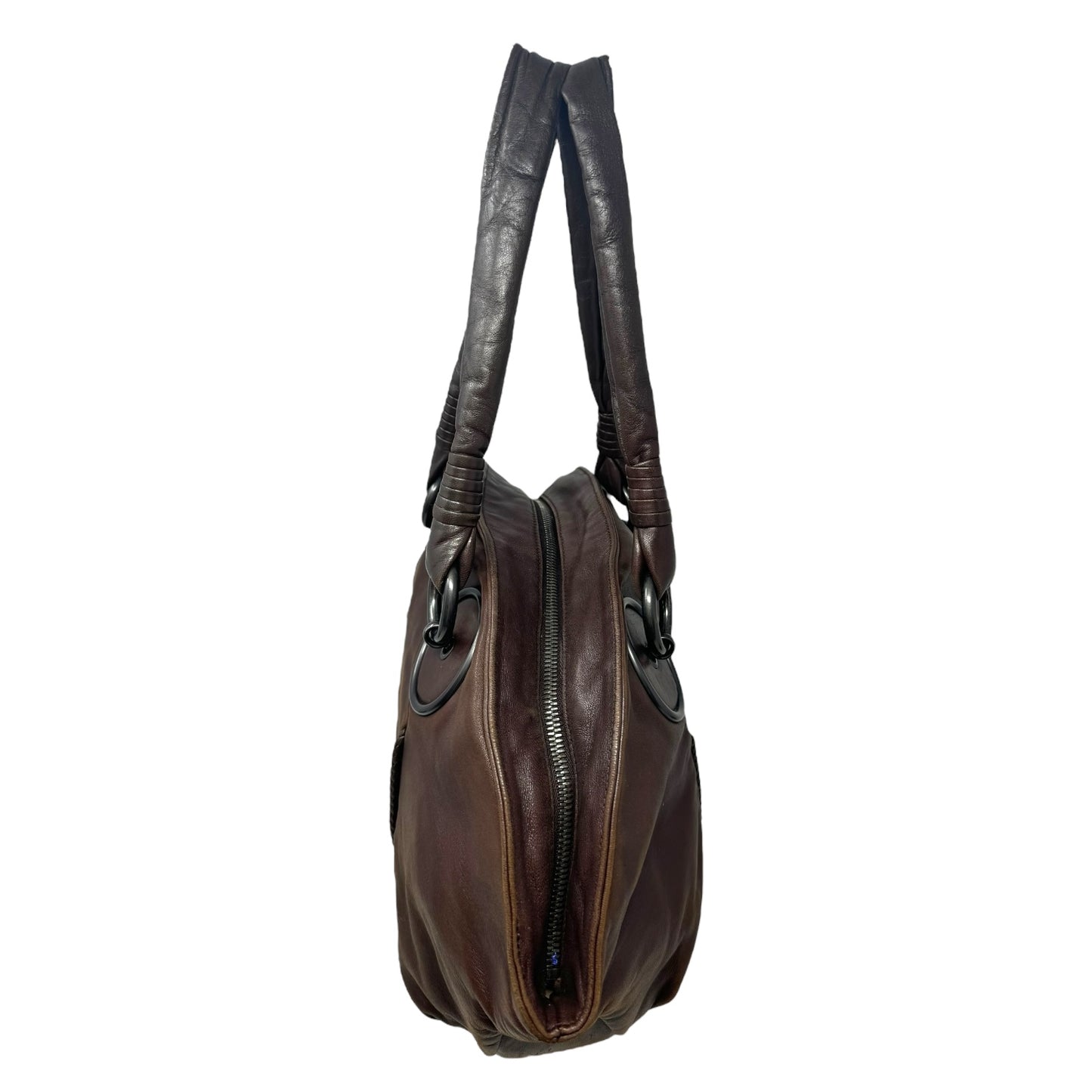 Intrecciato Stitched Leather Hobo Shoulder Bag Luxury Designer By Bottega Veneta, Size: Medium