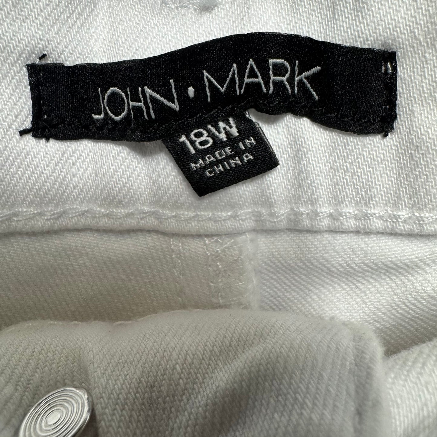 Island Dreaming Crop Jeans Straight By John Mark In White, Size: 18