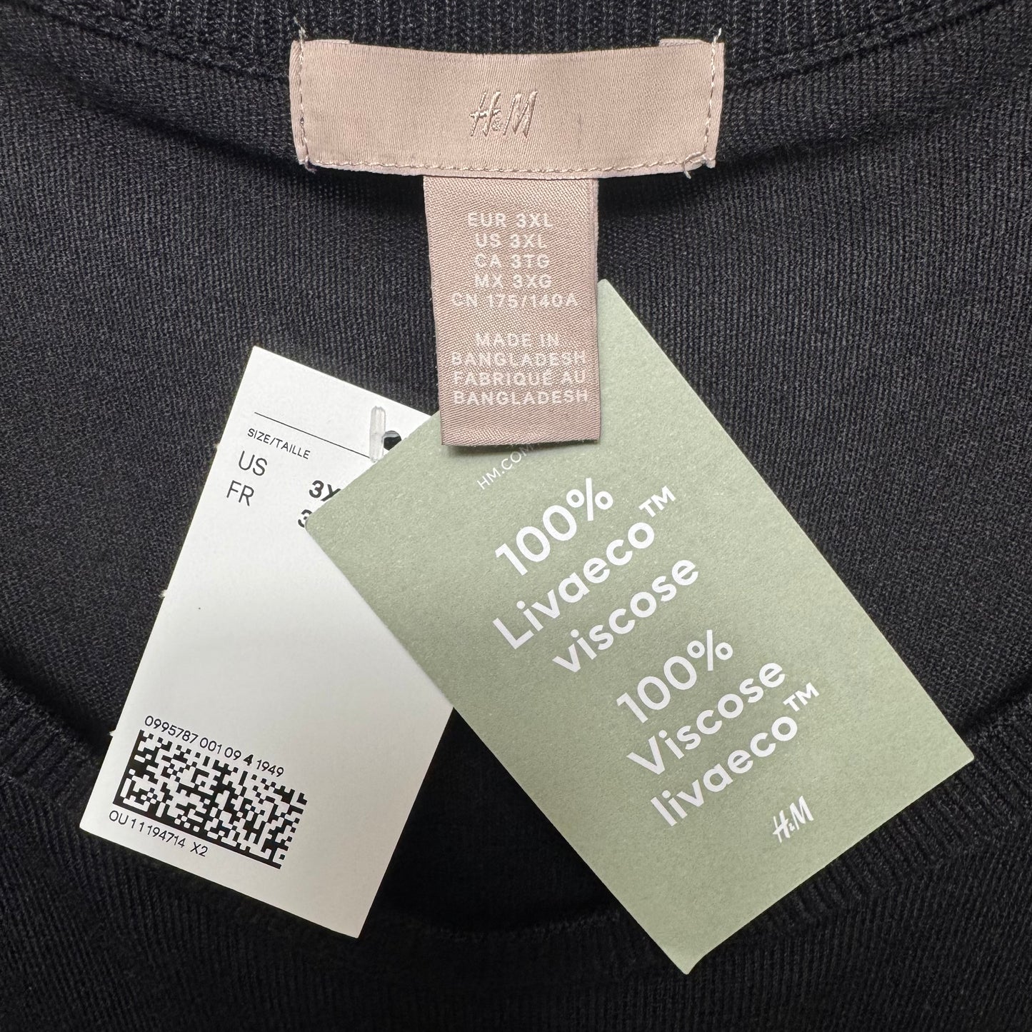 Sweater By H&m In Black, Size: 3x