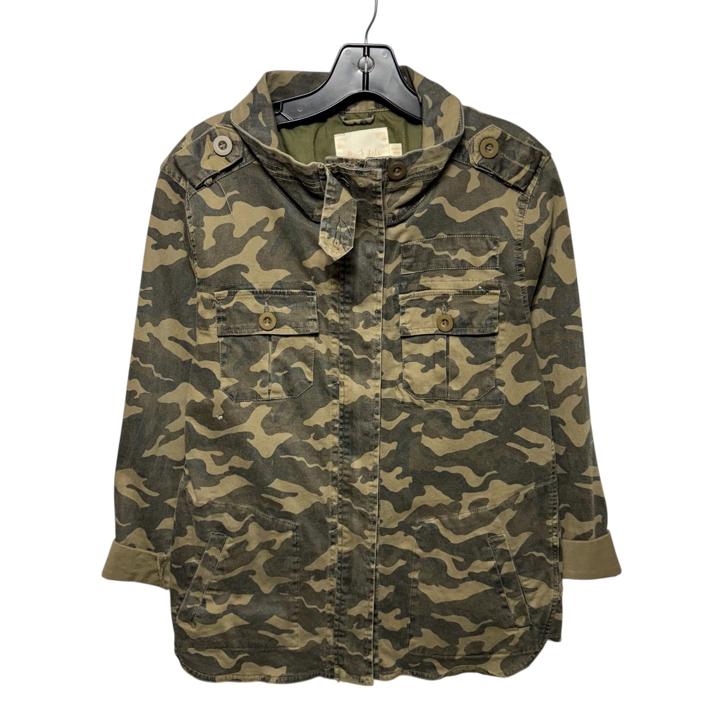 Utility Jacket By Altard State In Camouflage Print, Size: M
