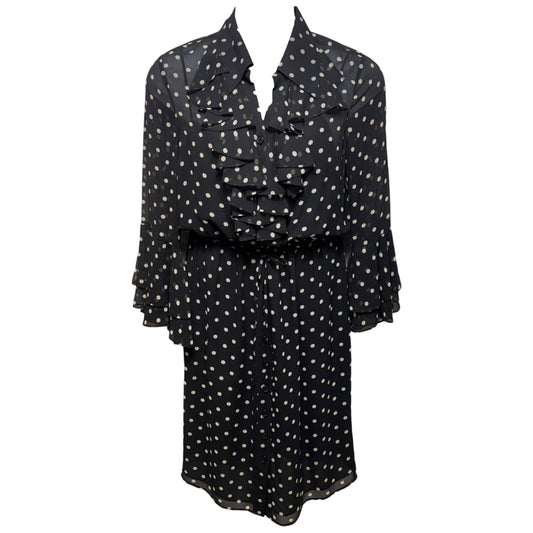 Dress Casual Midi By Rickie Freeman & Teri Jon In Polkadot Pattern, Size: 16