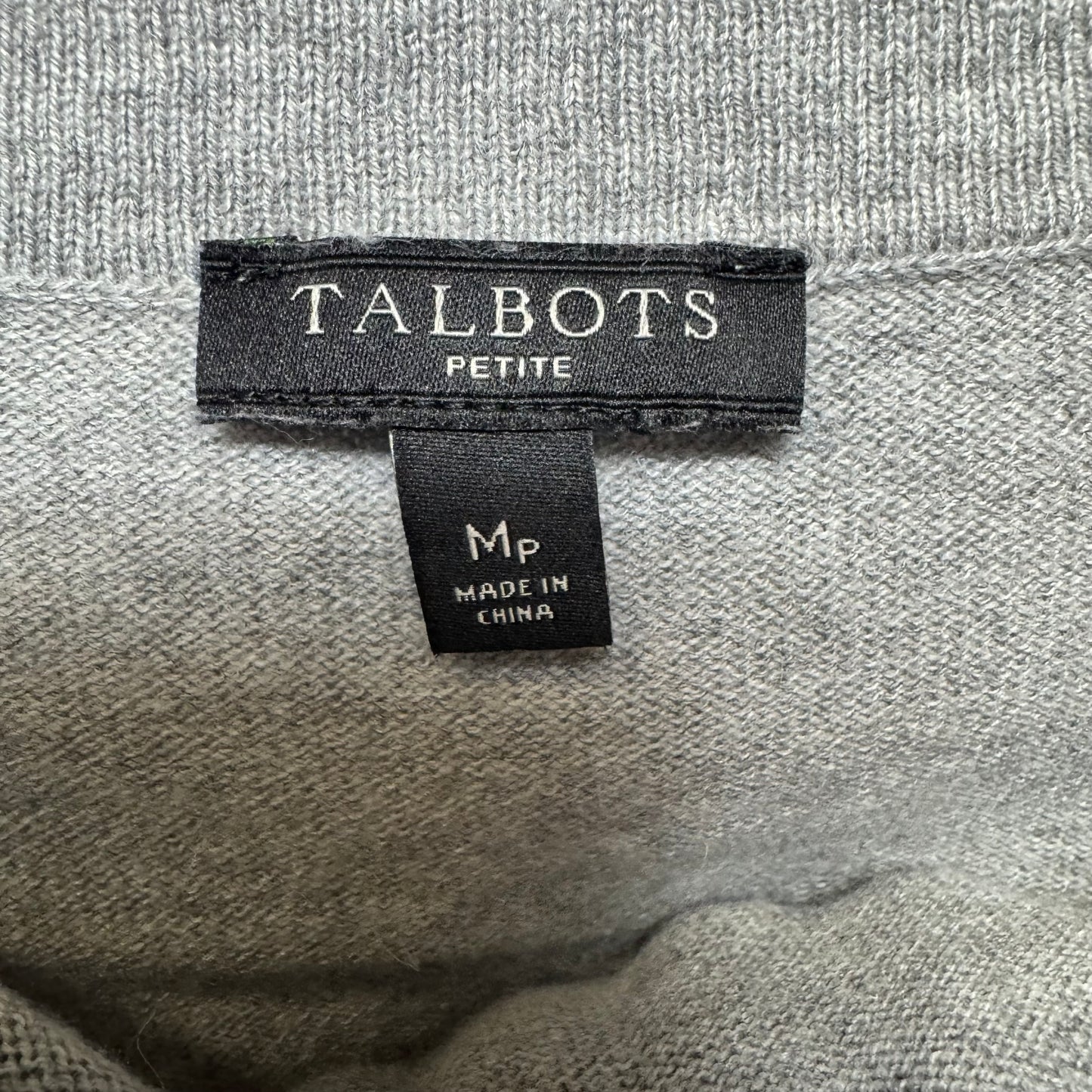 Snowflake Sweater By Talbots In Grey & White, Size: Mp