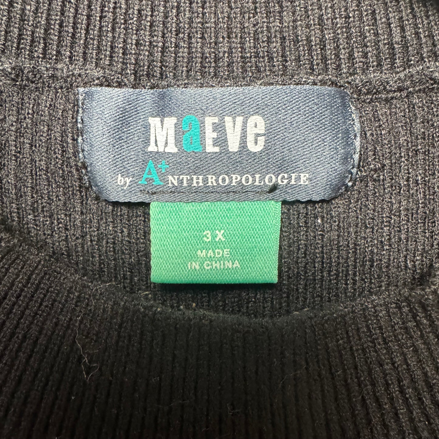 Sweater 2pc By Maeve In Black, Size: 3x