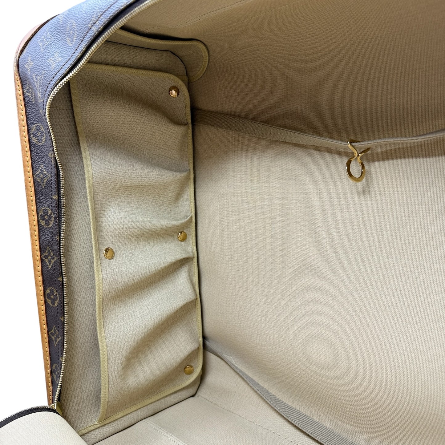 Vintage 2000 Pullman 60 Monogram Canvas & Vachetta Leather Suitcase Luxury Designer By Louis Vuitton, Size: Large