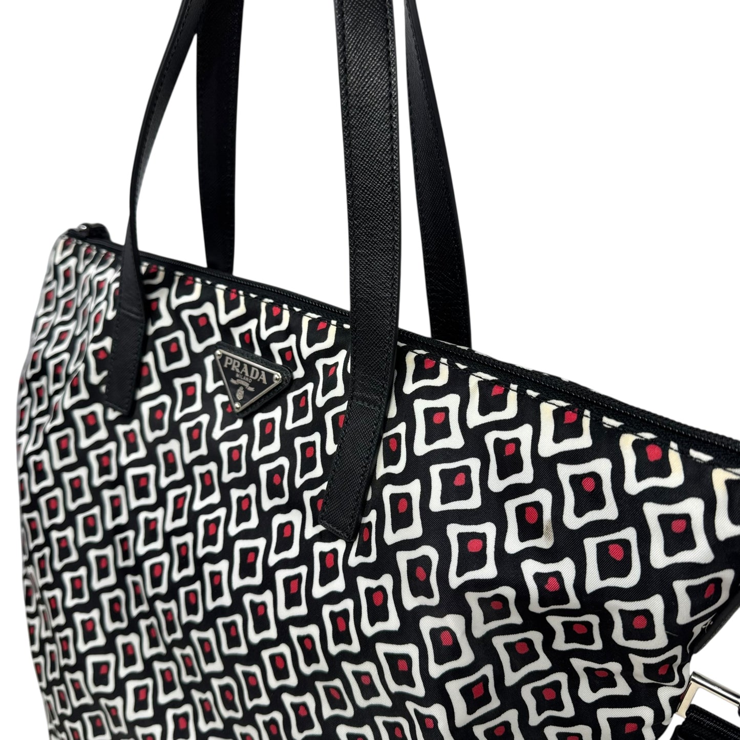 Tessuto Nylon Satchel Tote Luxury Designer By Prada, Size: Large