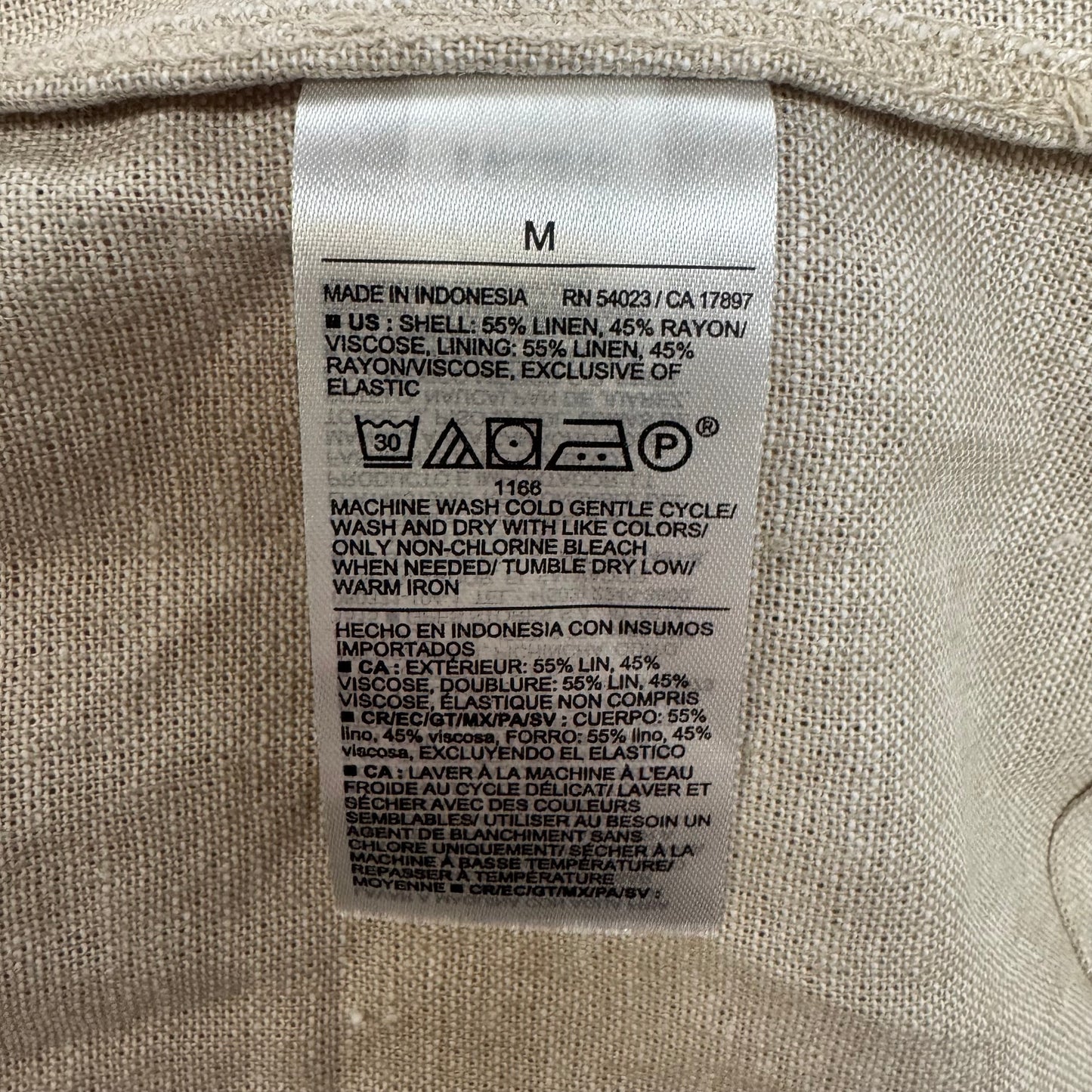 Linen Blend Dress Casual Maxi By Old Navy In Cream, Size: M