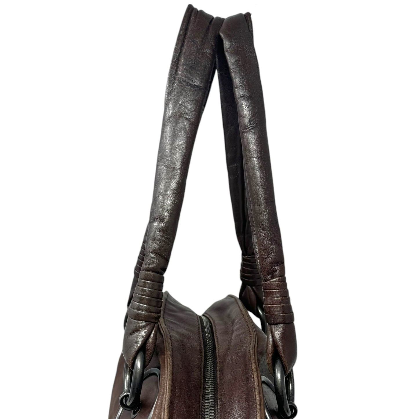 Intrecciato Stitched Leather Hobo Shoulder Bag Luxury Designer By Bottega Veneta, Size: Medium