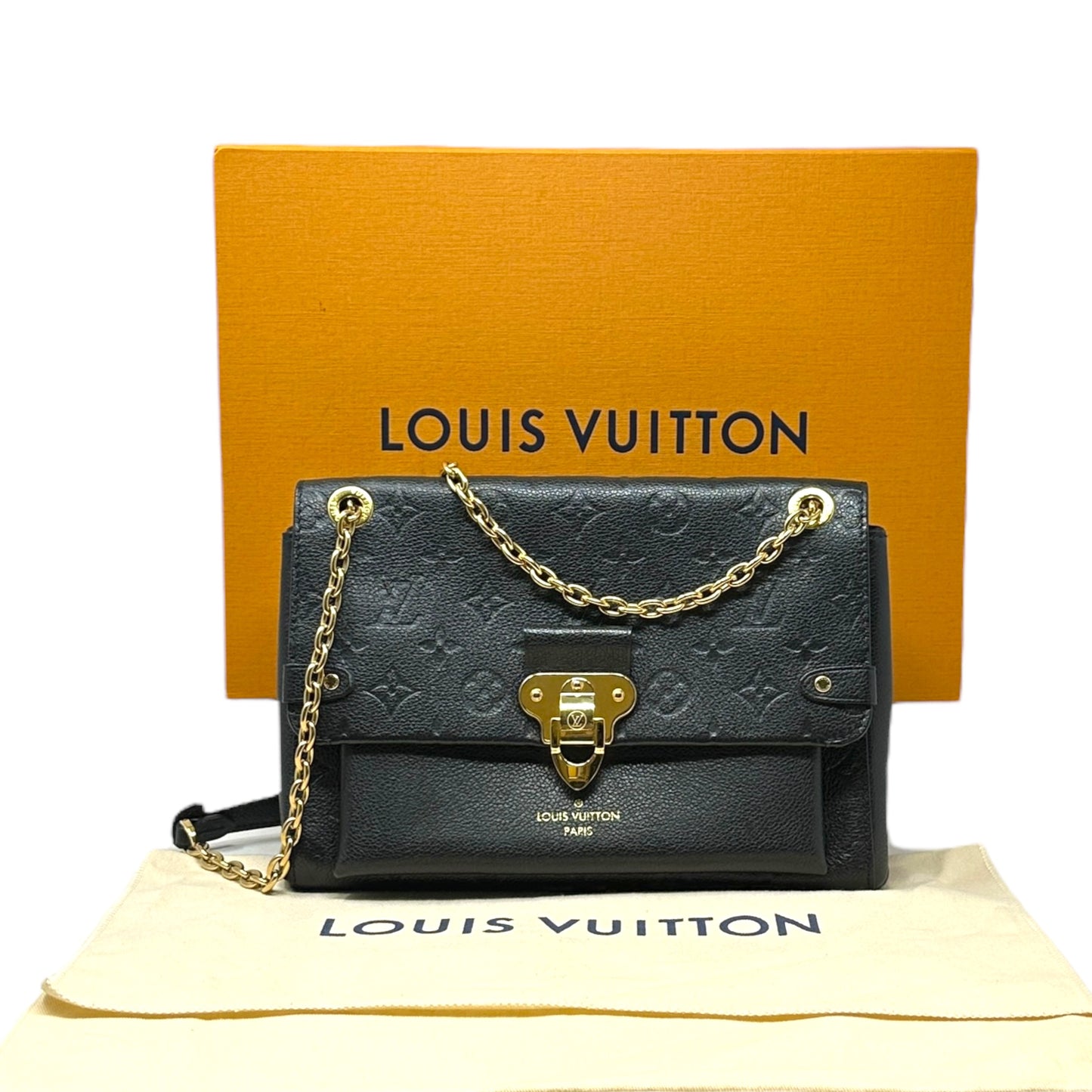 Vavin PM Shoulder Bag Luxury Designer By Louis Vuitton In Monogram Empreinte , Size: Medium