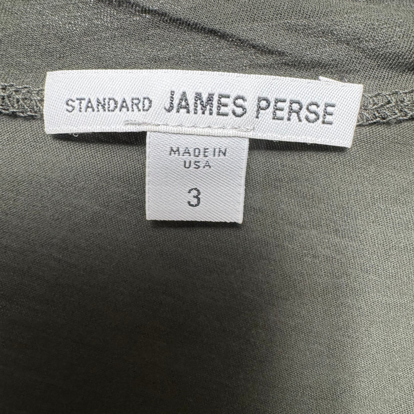 Sheer Standard Top Long Sleeve Basic By James Perse In Green, Size: L