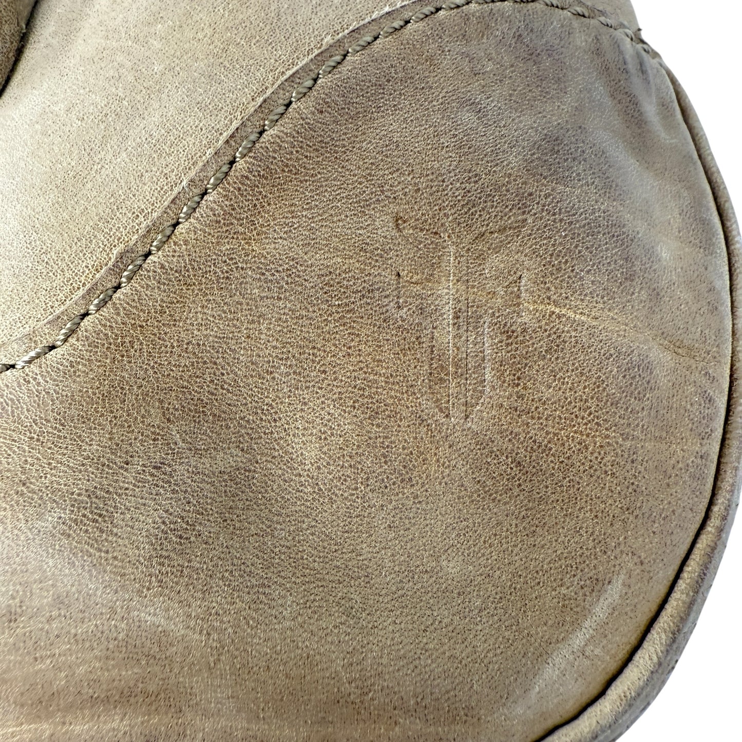 Melissa Distressed Leather Hobo Bag Designer By Frye, Size: Medium