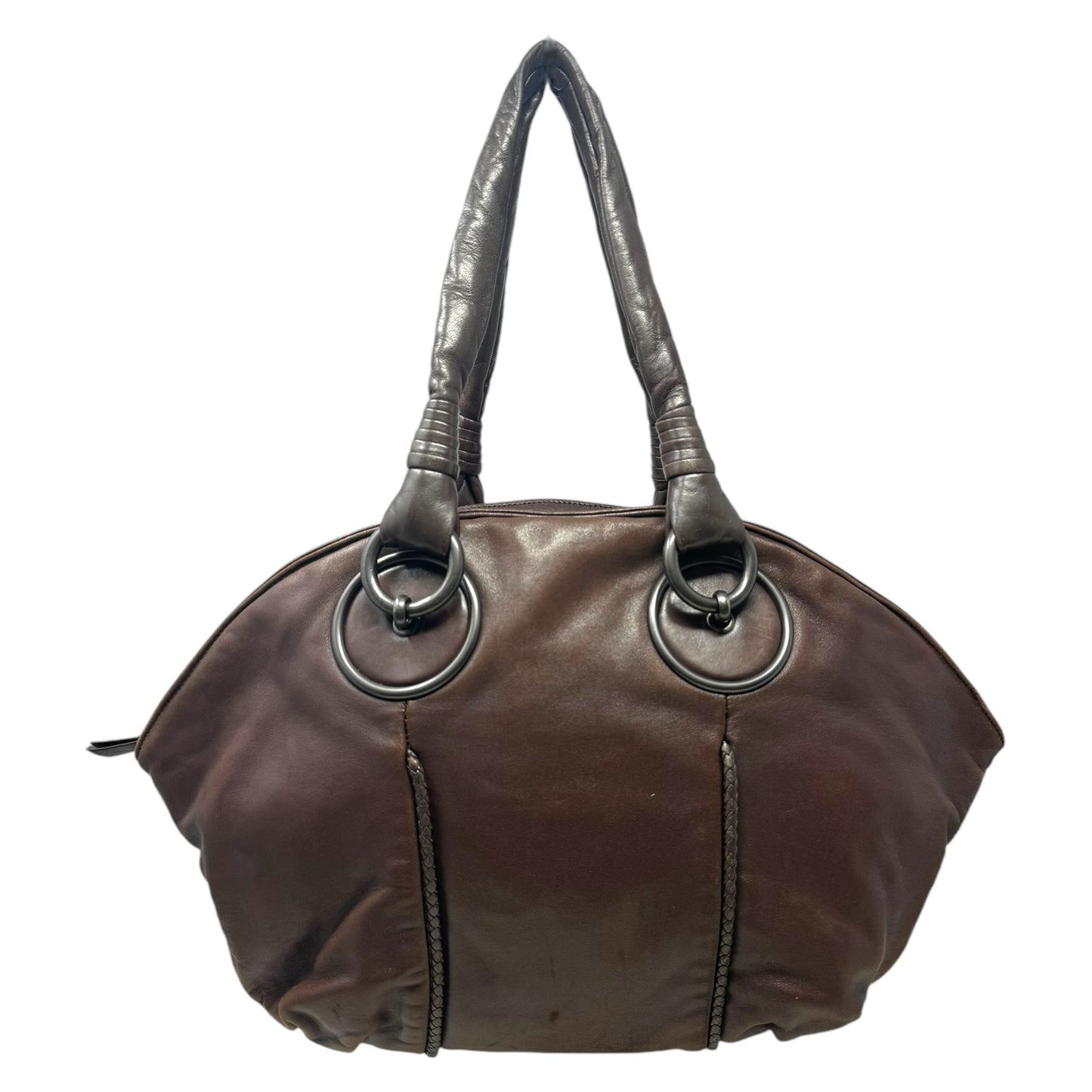 Intrecciato Stitched Leather Hobo Shoulder Bag Luxury Designer By Bottega Veneta, Size: Medium