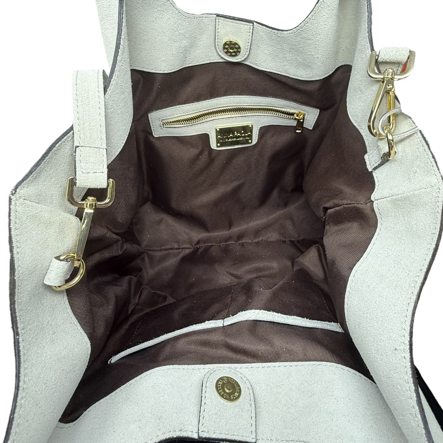 Suede Round Luce Adding Tote By Anna Paola, Size: Medium