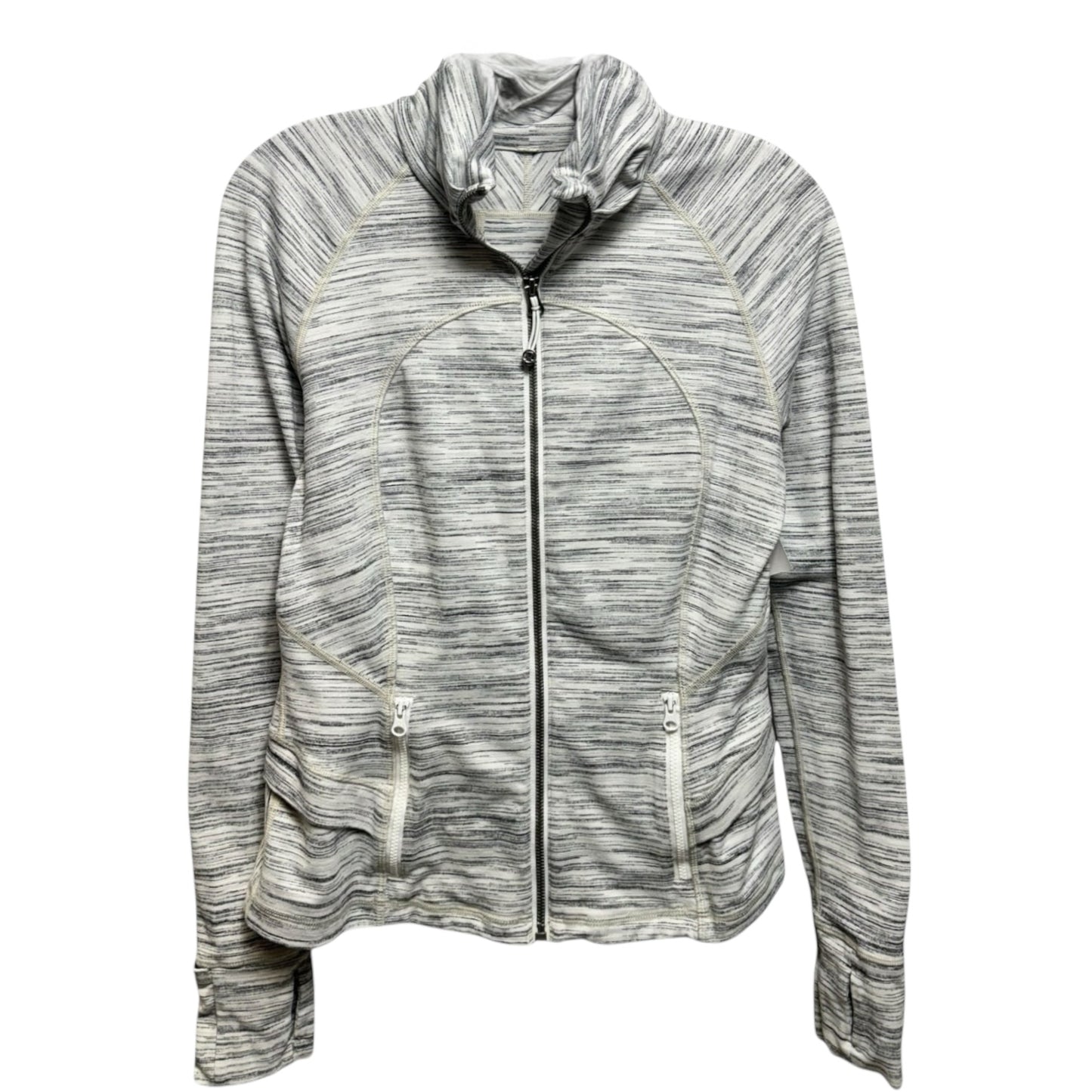 Hustle In Your Bustle Jacket By Lululemon In Space Dye Camo White Silver Spoon, Size: 8