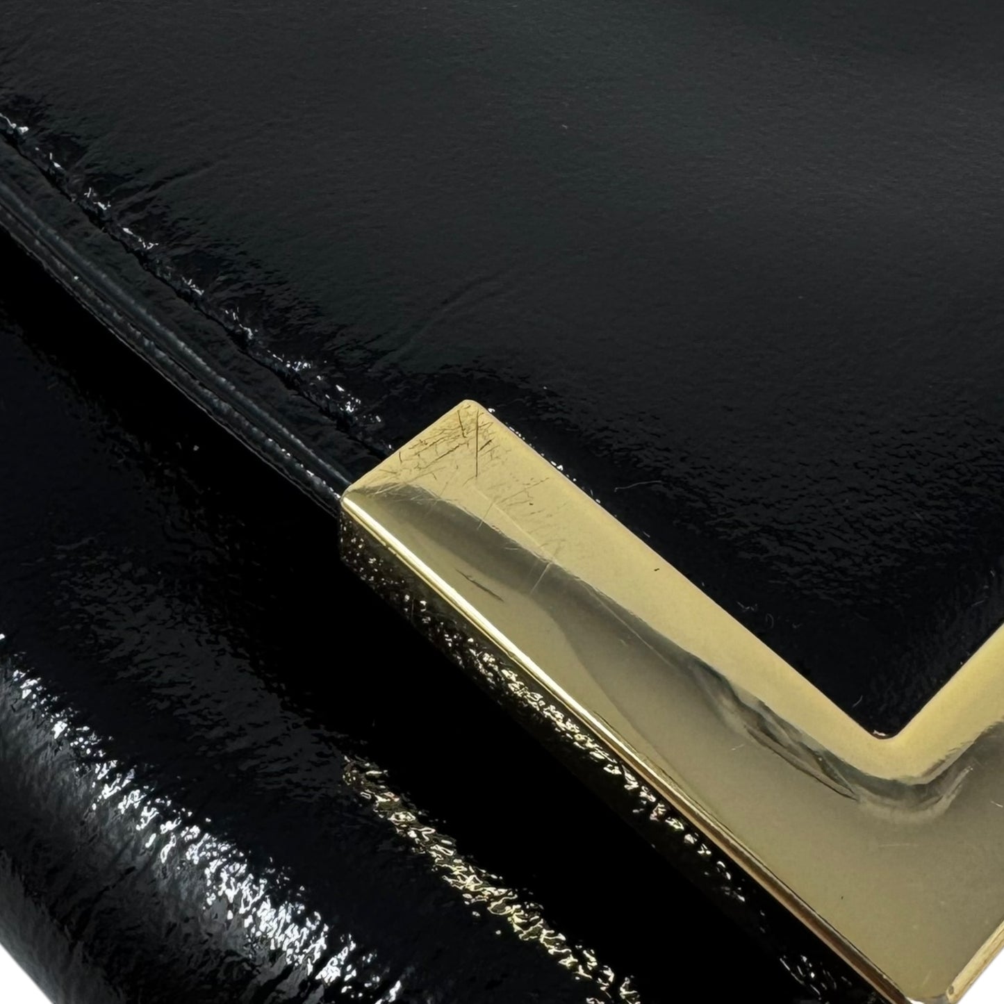 Patent Flap Shoulder Handbag Leather By Michael By Michael Kors, Size: Medium
