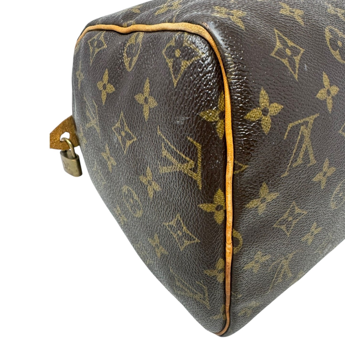 Speedy 30 Monogram Canvas Satchel Luxury Designer By Louis Vuitton, Size: Medium