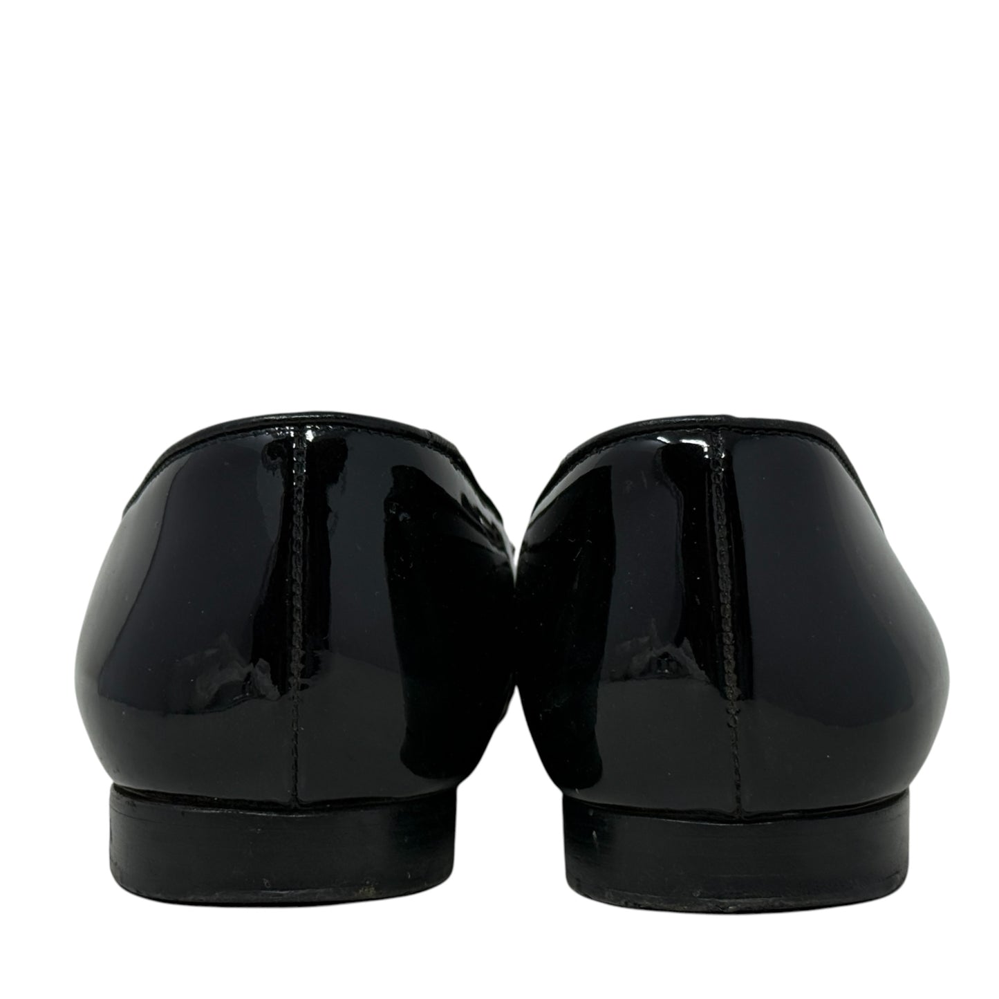 VLogo Patent Leather Loafers Luxury Designer By Valentino-garavani In Black, Size: 8.5 (IT 38.5)