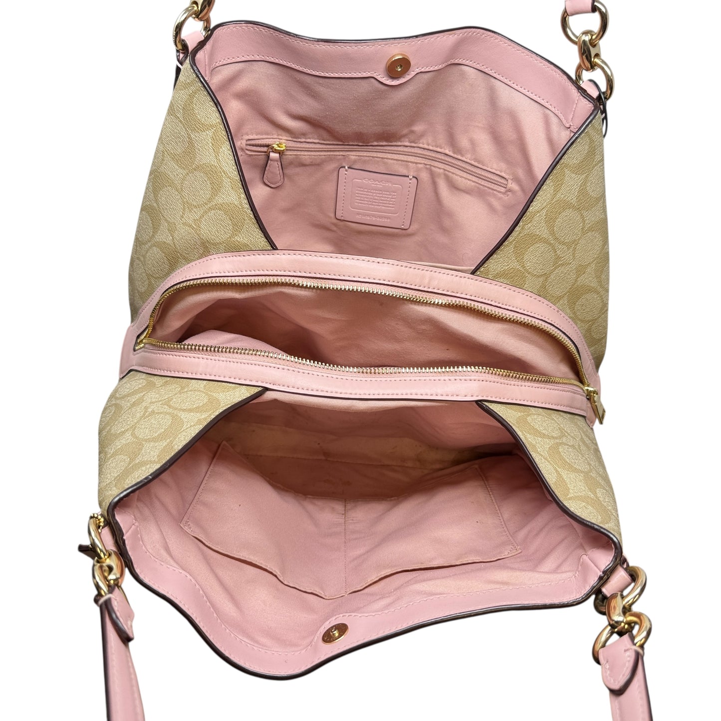 Hallie Shoulder Bag Designer By Coach, Size: Medium