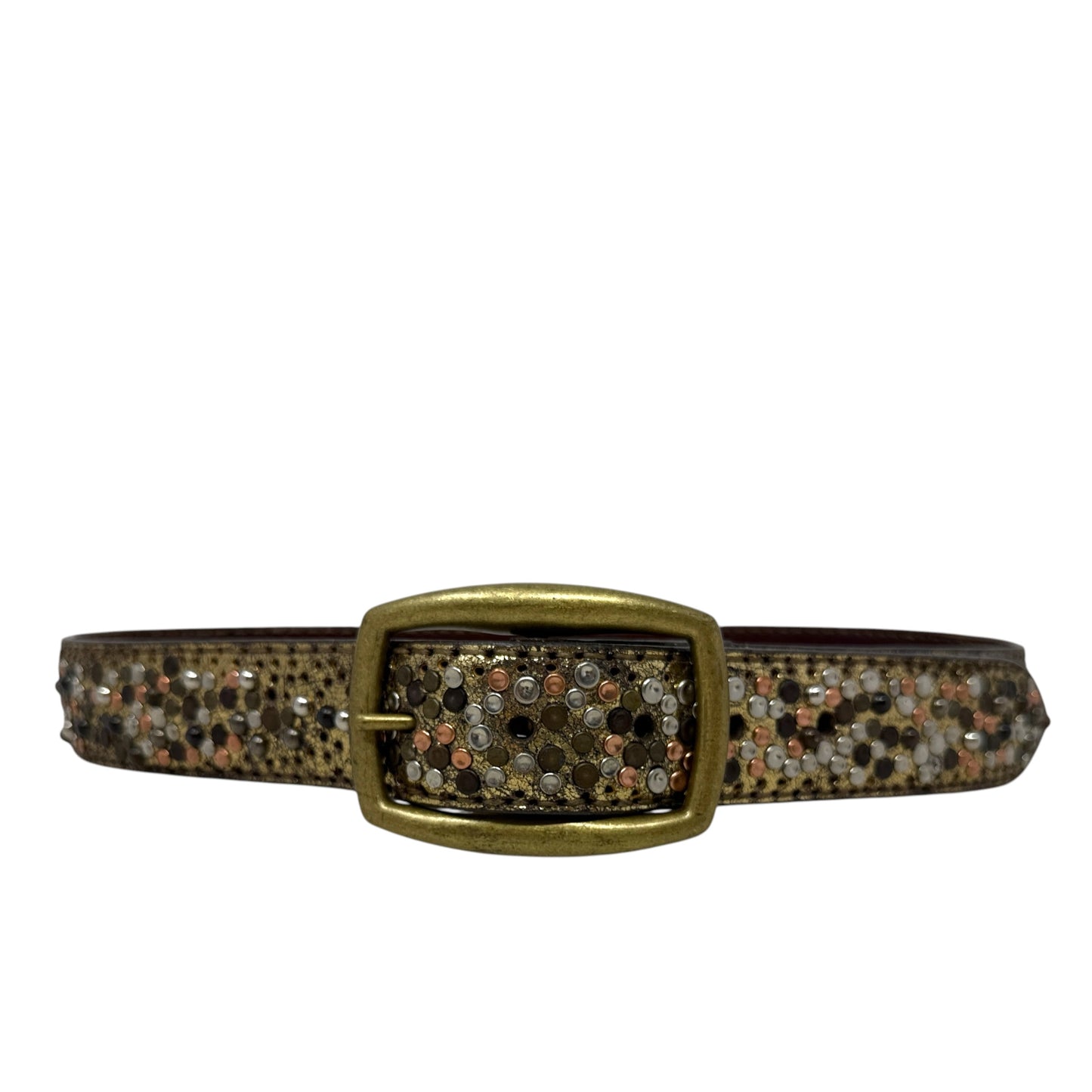 Deborah Embellished Leather Belt Designer By Frye, Size: Large