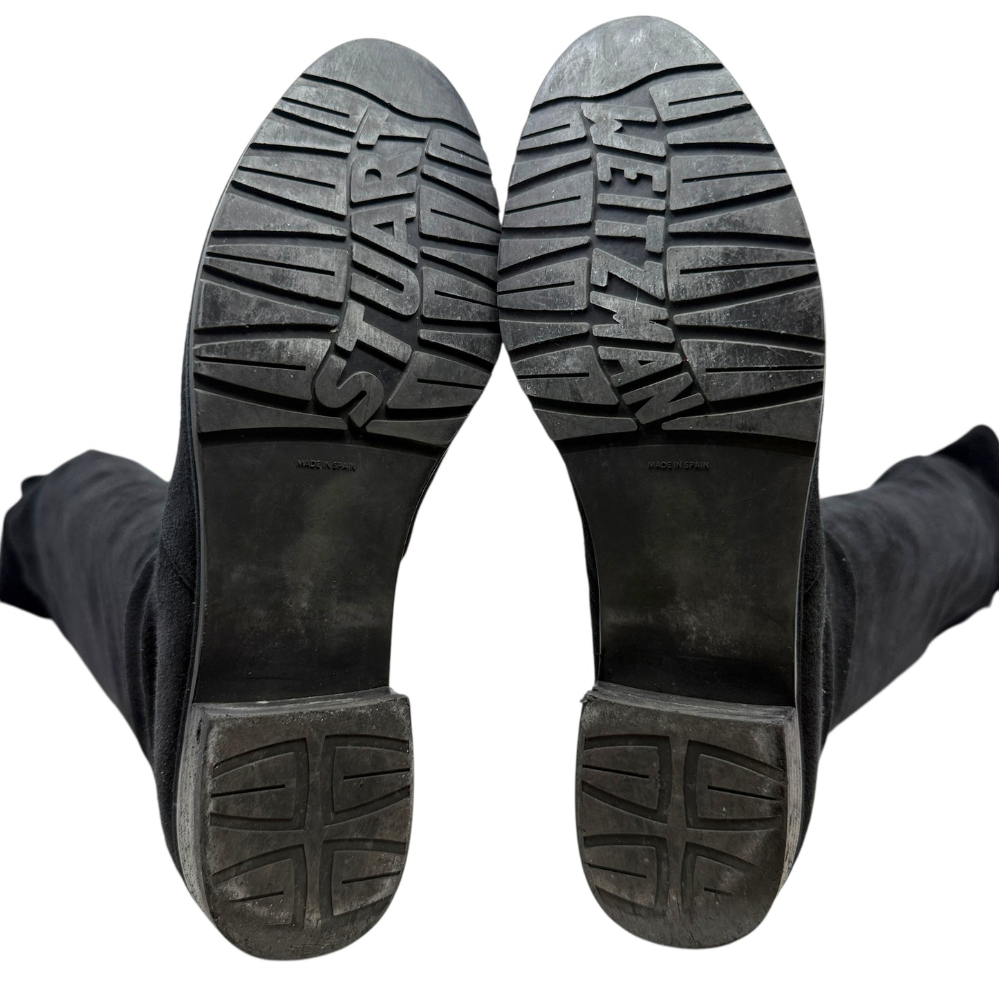 Lowland Suede Thigh-High Boots Designer By Stuart Weitzman In Black, Size: 8.5