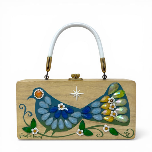 Vintage Collectible 60’s “Bird In Hand” Wooden Box Bag By Enid Collins Of Texas, Size: Small