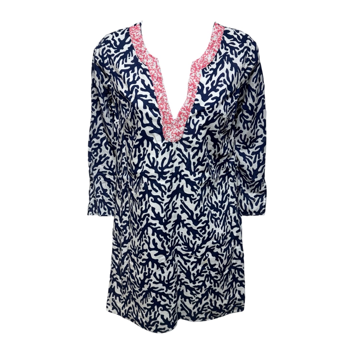 Courtney Tunic Dress Designer By Lilly Pulitzer In Bright Navy Treasure, Size: Xs
