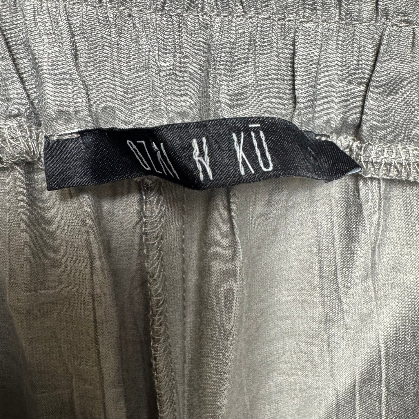 Hand Dyed Cropped Trousers By Ozai n Ku In Grey, Size: XS