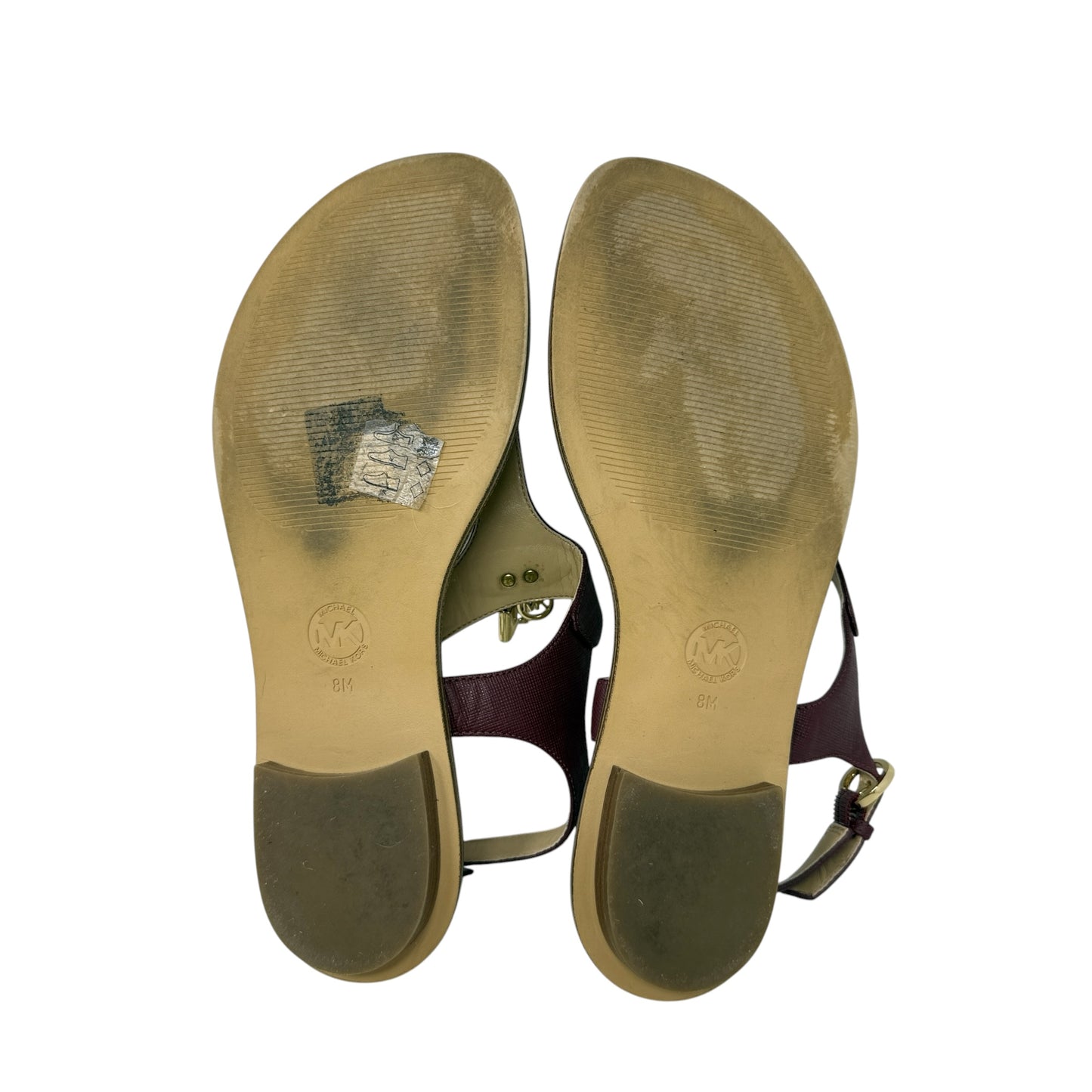Suki T-Strap Charm Sandals By Michael By Michael Kors In Mulberry Wine, Size: 8