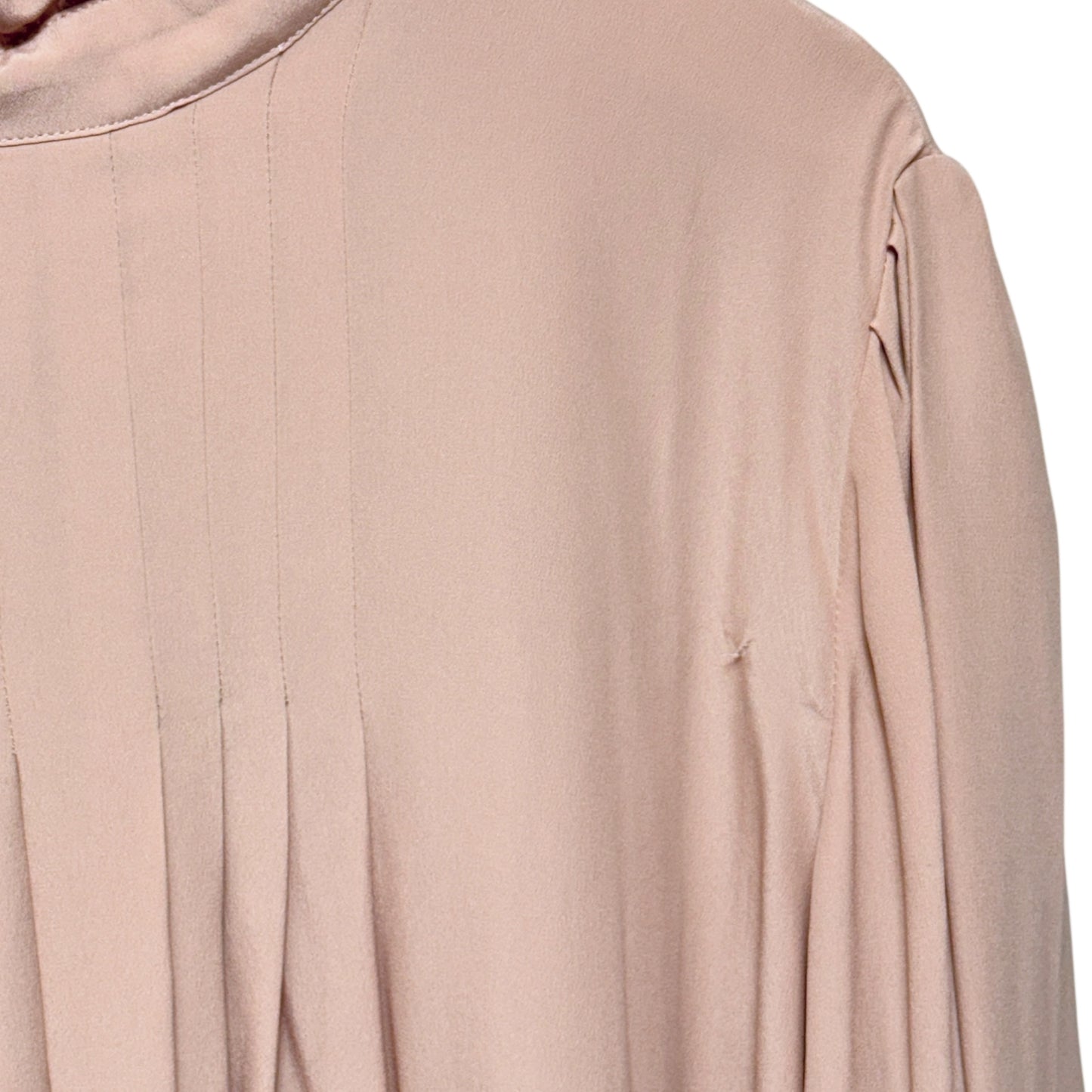 Ruffle Neck Pleated Blouse Designer By See By Chloe In Anemone Pink, Size: US 8/FR 44