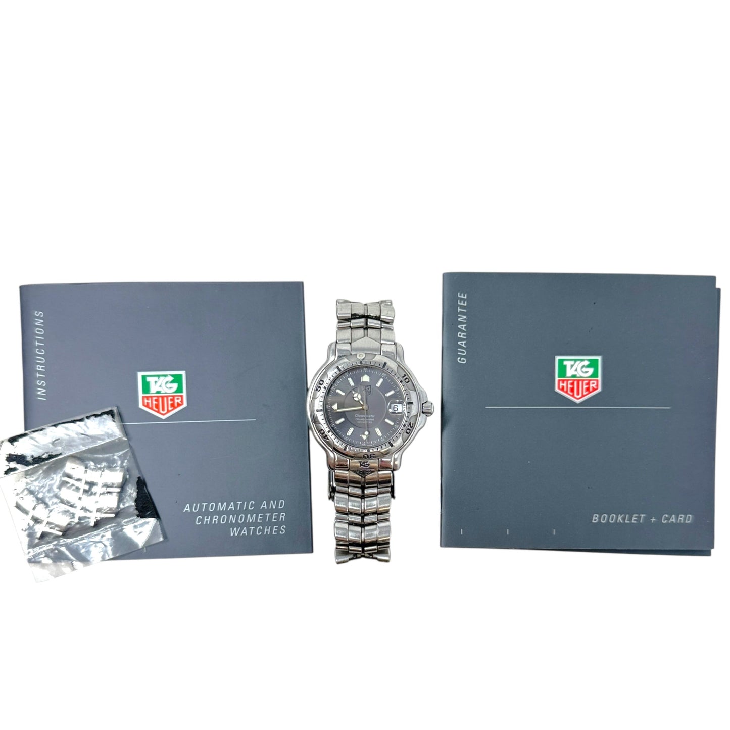 Professional 6000 Quartz Chronometer Stainless Steel Midsize Men's Watch WH5112.BA0675 With Pearlescent Gray Face Designer By Tag Heuer