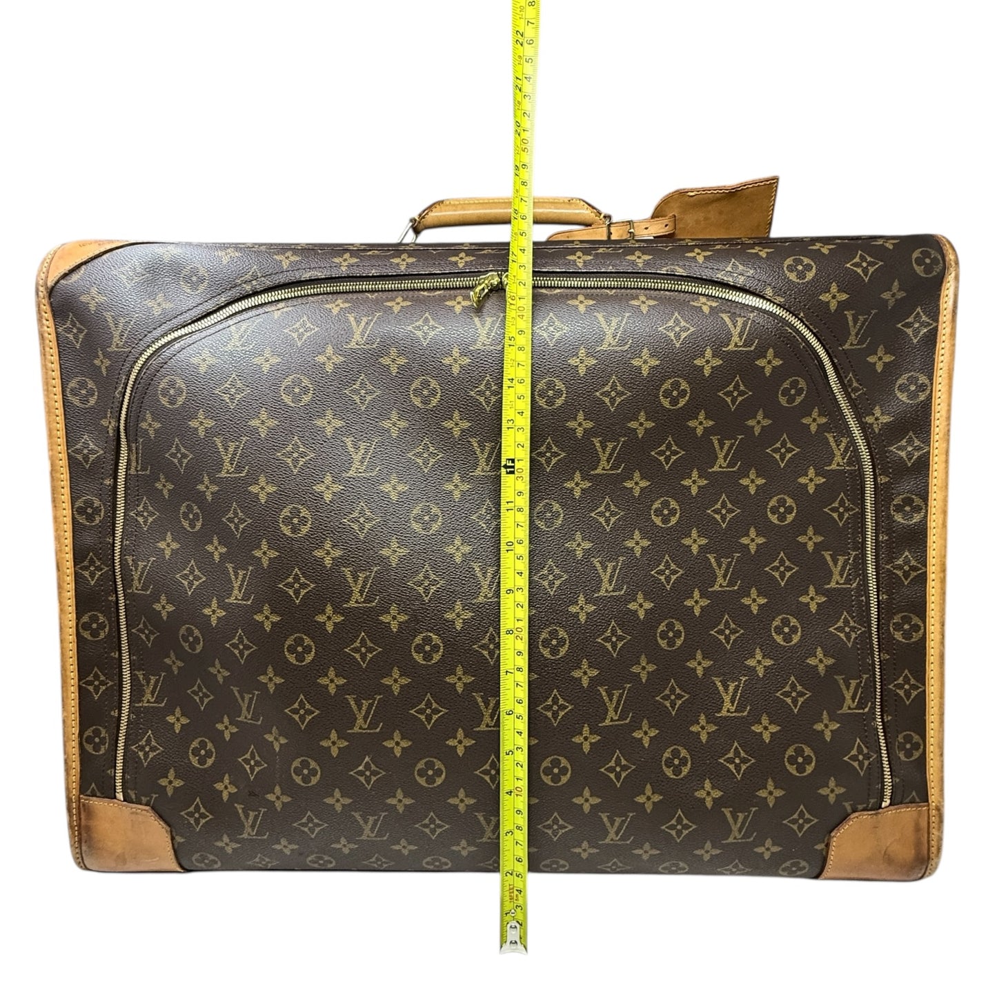 Vintage 2000 Pullman 60 Monogram Canvas & Vachetta Leather Suitcase Luxury Designer By Louis Vuitton, Size: Large