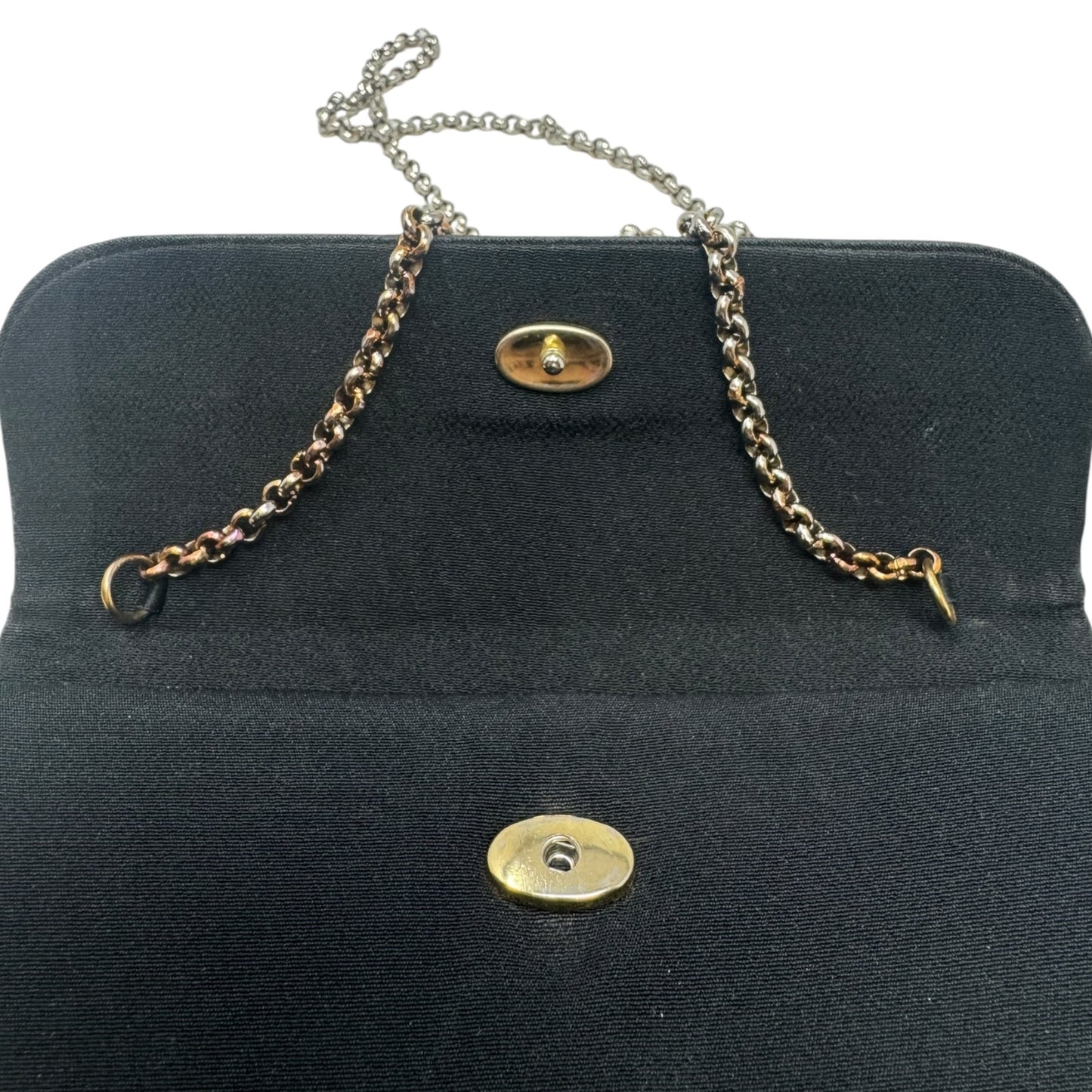Vintage Canvas Chain Strap Crossbody Handbag Luxury Designer By Gucci, Size: Medium