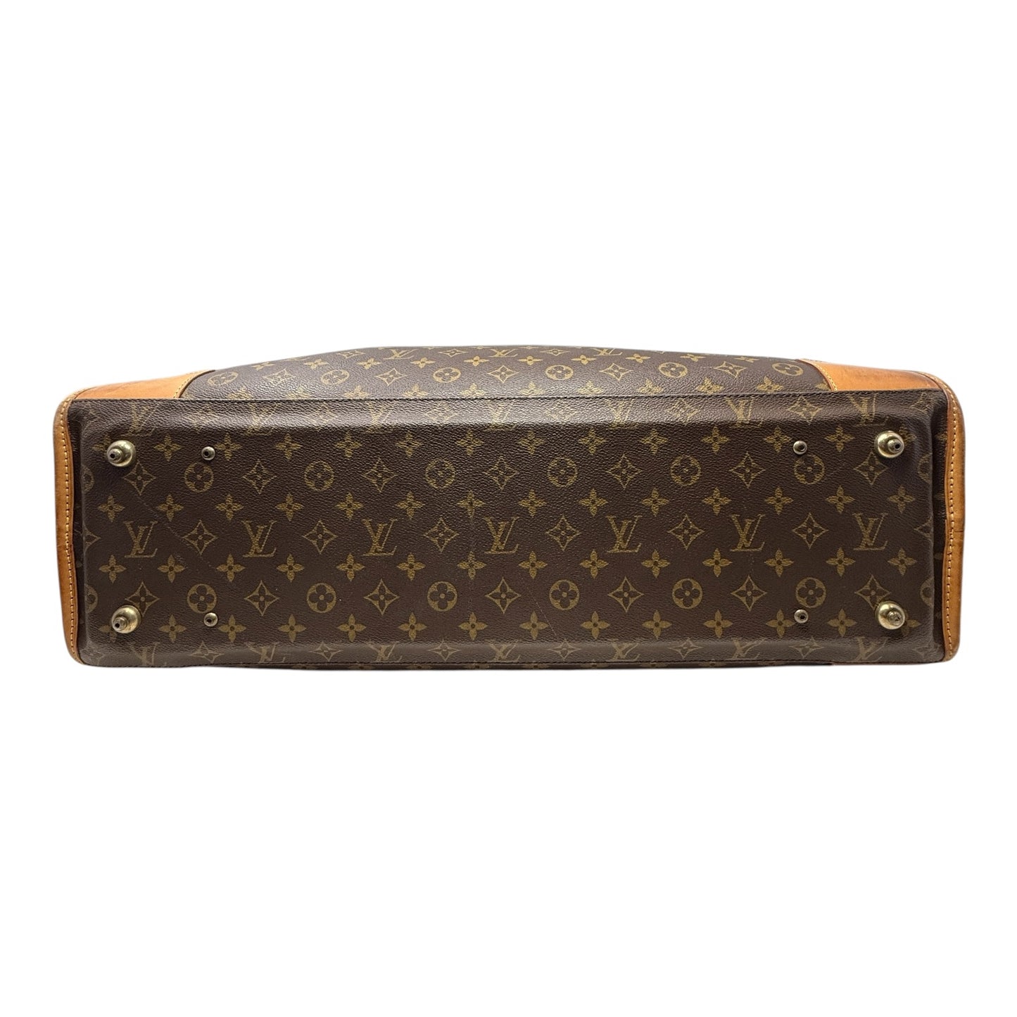 Vintage 2000 Pullman 60 Monogram Canvas & Vachetta Leather Suitcase Luxury Designer By Louis Vuitton, Size: Large