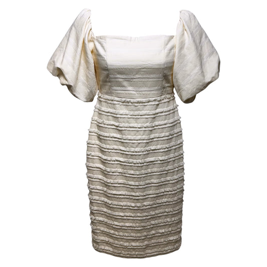 Cala Dress By Badgley Mischka In Cream, Size: 8