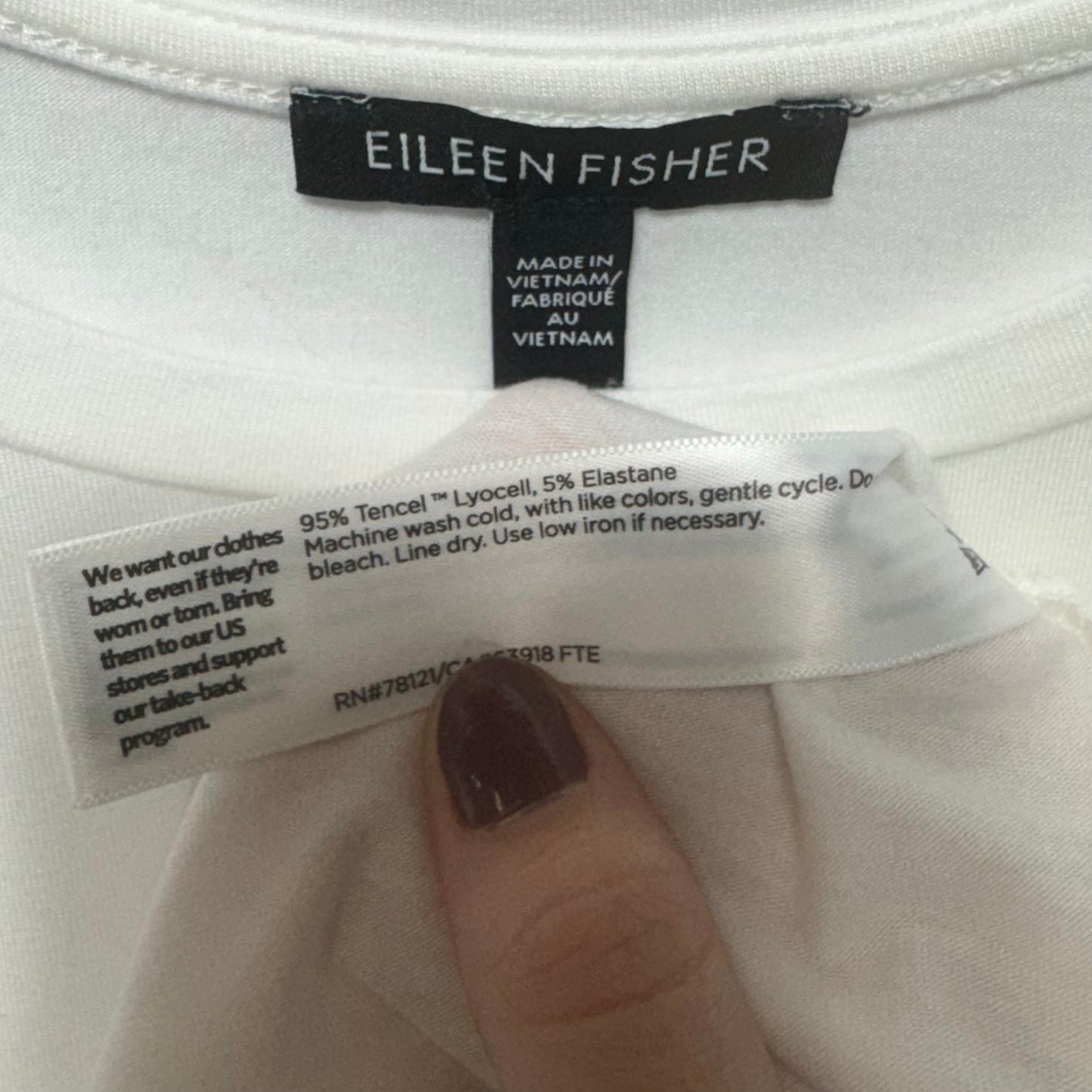 Top Sleeveless By Eileen Fisher In White, Size: Xxs