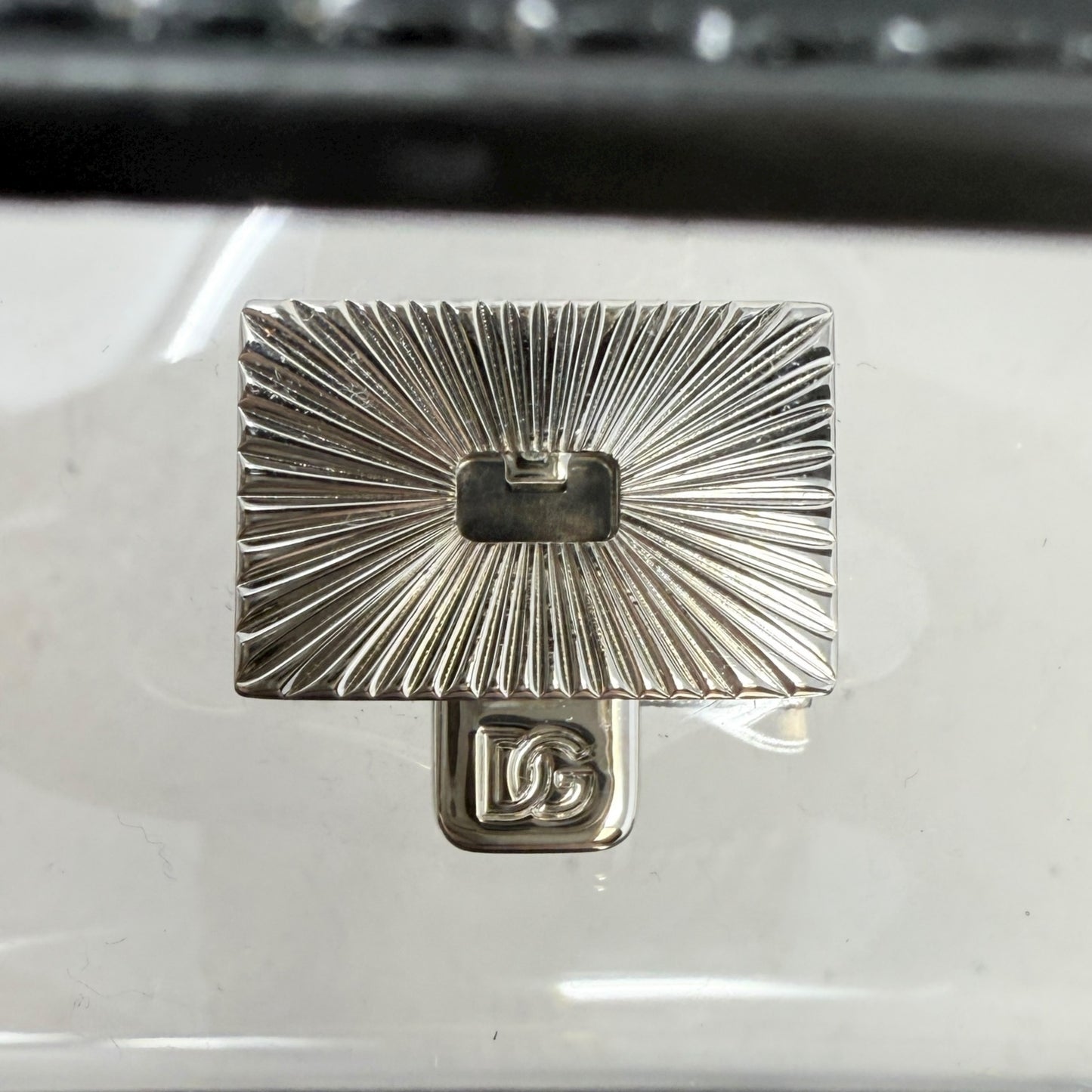 Sicily Small Transparent Top Handle Bag Luxury Designer By Dolce And Gabbana, Size: Small