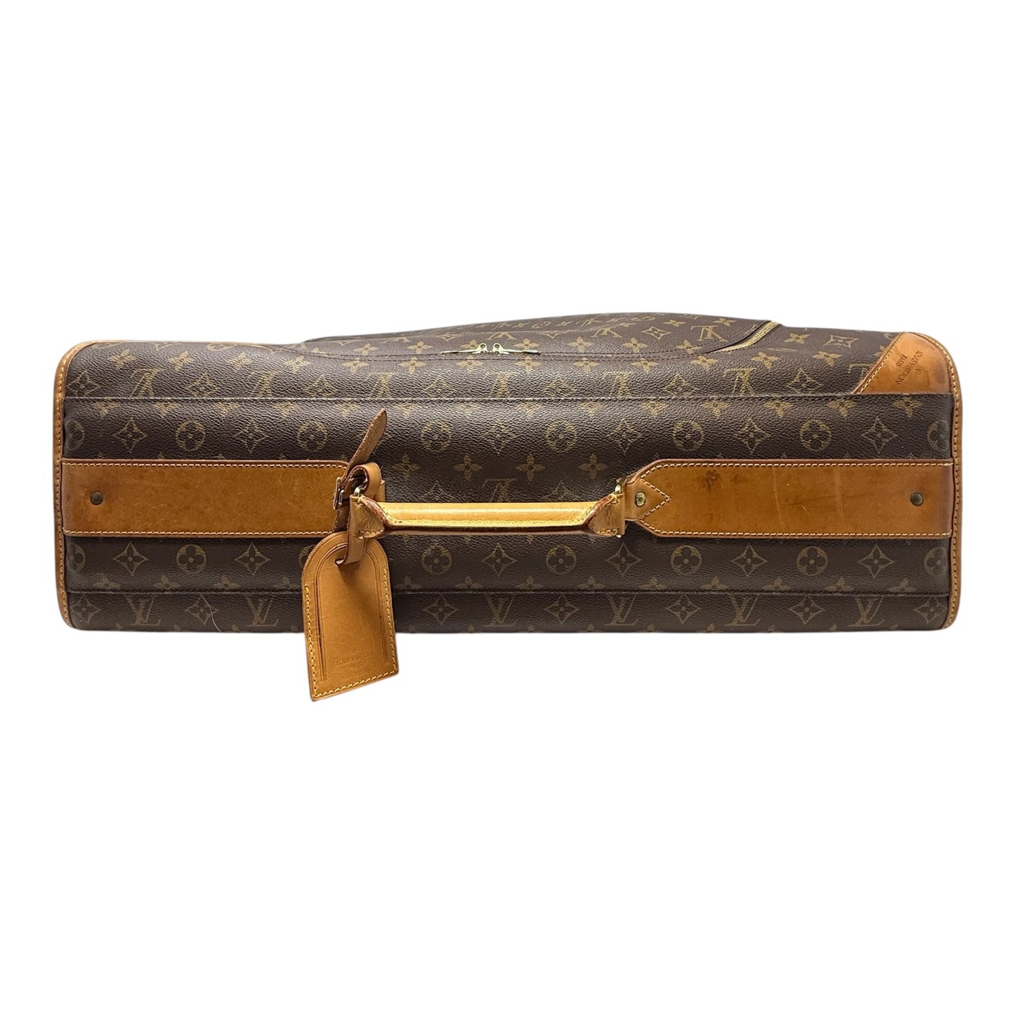 Vintage 2000 Pullman 60 Monogram Canvas & Vachetta Leather Suitcase Luxury Designer By Louis Vuitton, Size: Large