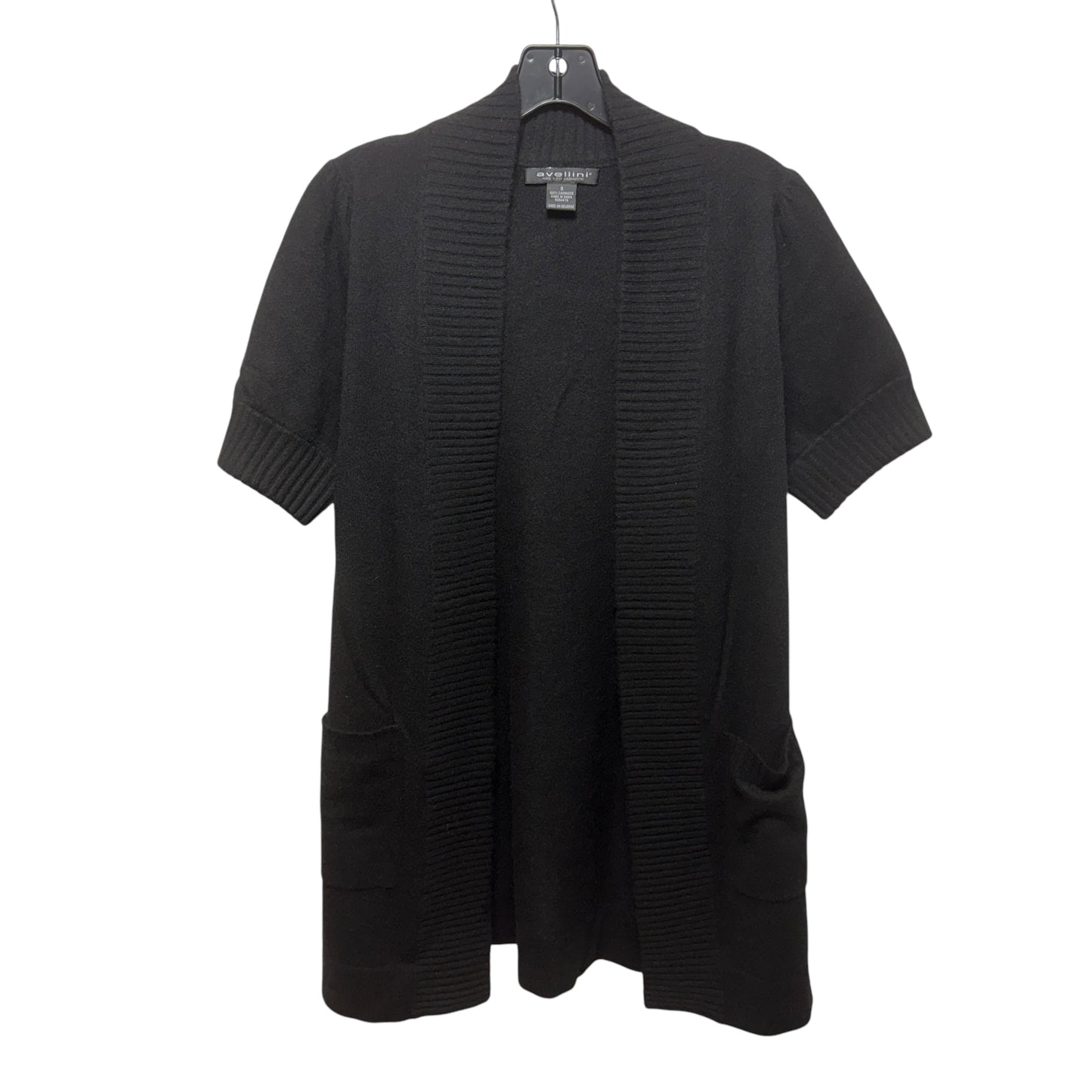 Sweater Cardigan Cashmere By Avellini In Black, Size: S