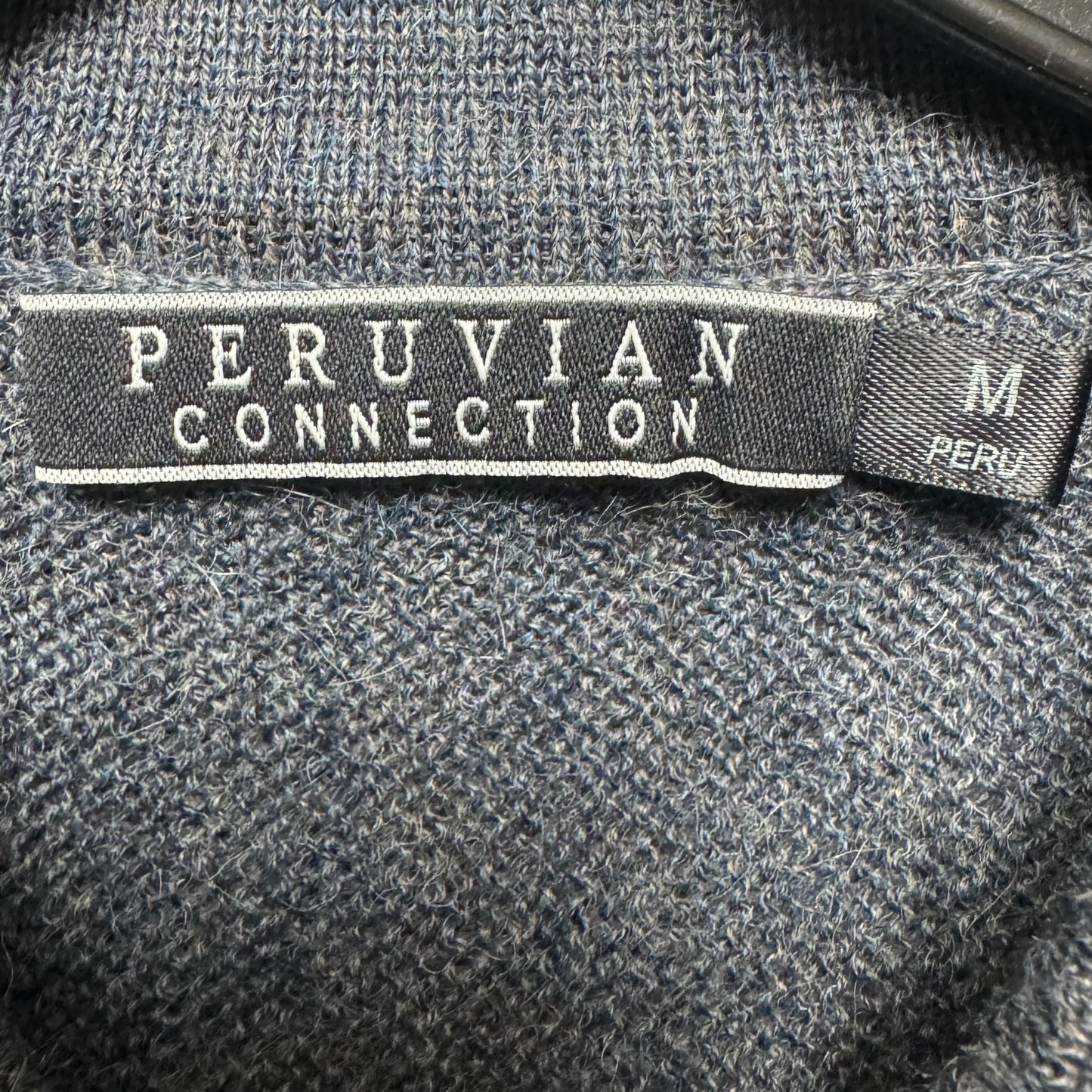 Alpaca Sweater Cardigan By Peruvian Connection In Grey, Size: M