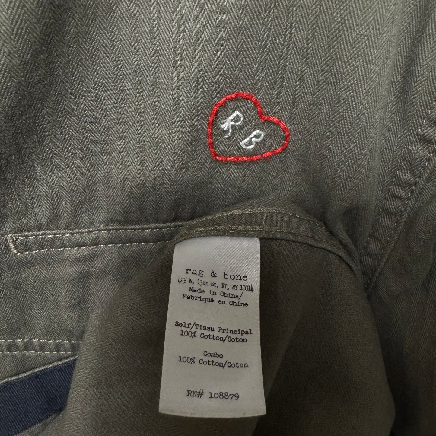 Jacket Shirt By Rag & Bones Jeans In Green, Size: S