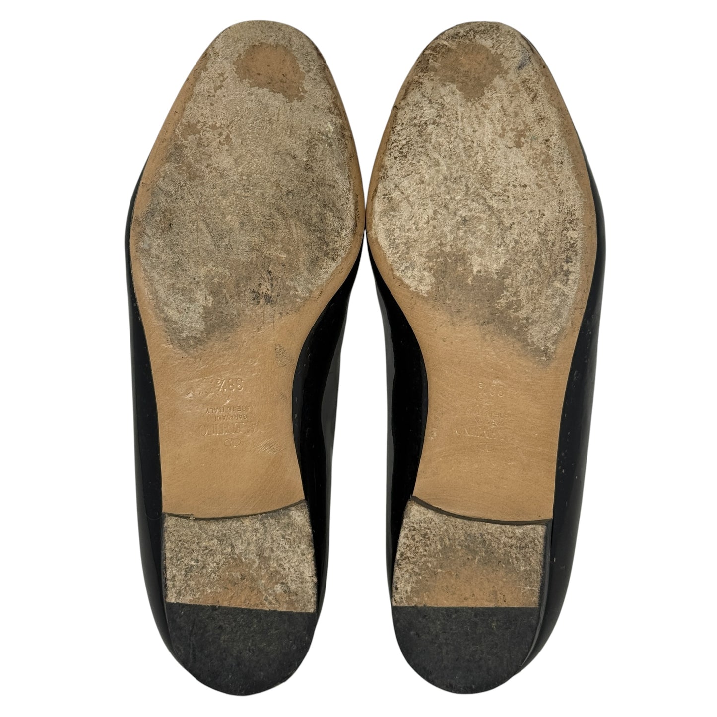 VLogo Patent Leather Loafers Luxury Designer By Valentino-garavani In Black, Size: 8.5 (IT 38.5)