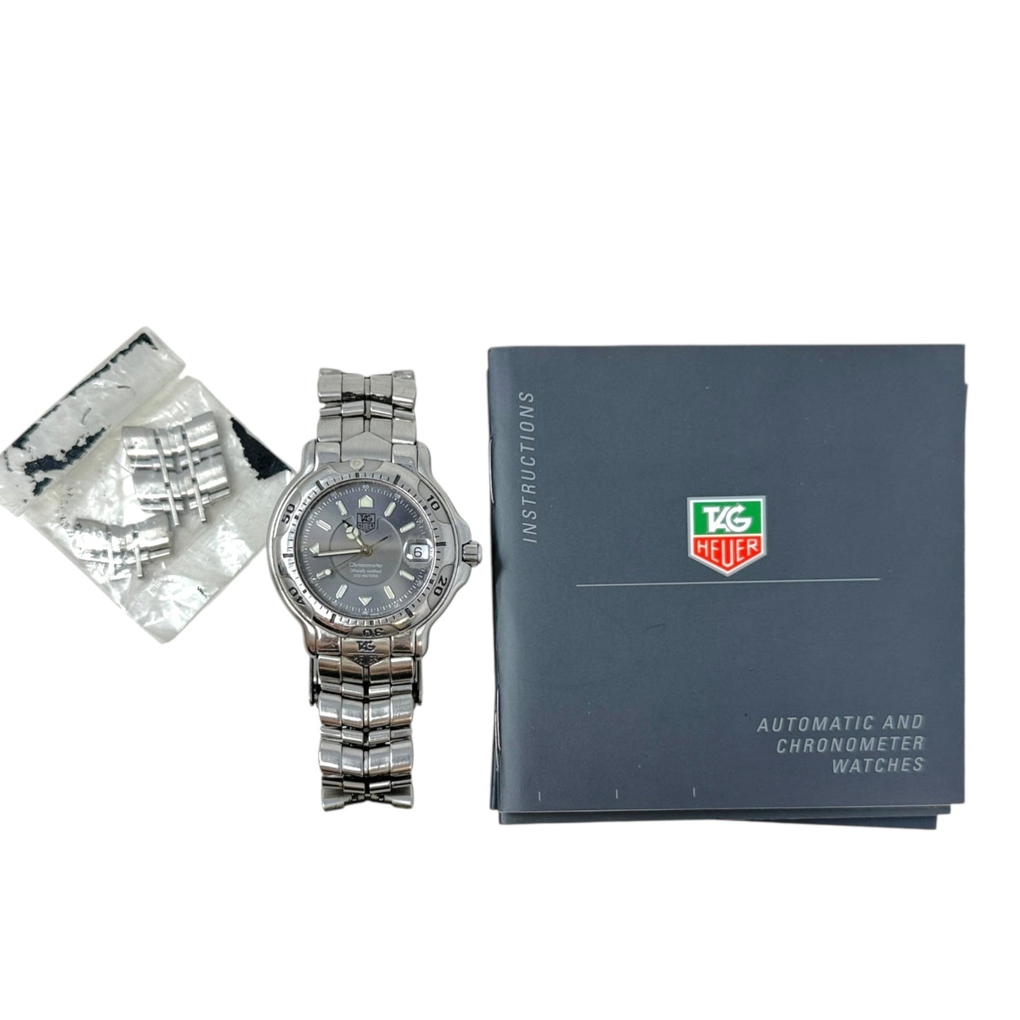 Professional 6000 Quartz Chronometer Stainless Steel Midsize Men's Watch WH5112.BA0675 With Pearlescent Gray Face Designer By Tag Heuer