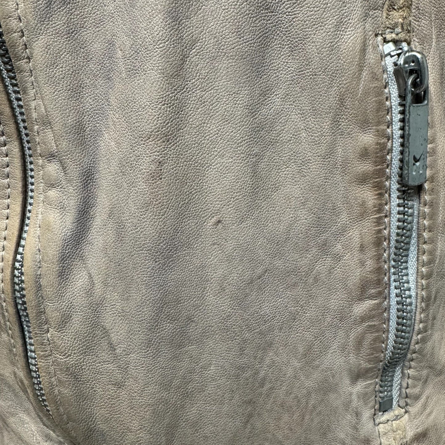 Gypsy Lambskin Leather Jacket By Mauritius In Tan, Size: M