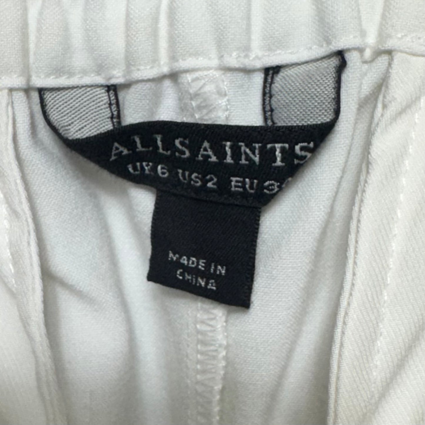 Aleida Lightweight Tri Pants Designer By All Saints In White, Size: 2