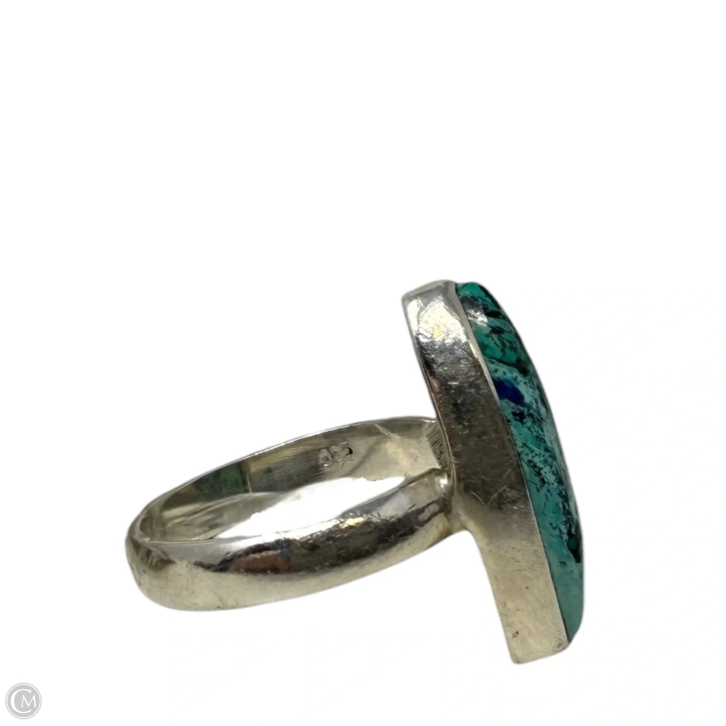 Sterling Silver & Crysocolla Ring, Size: 8