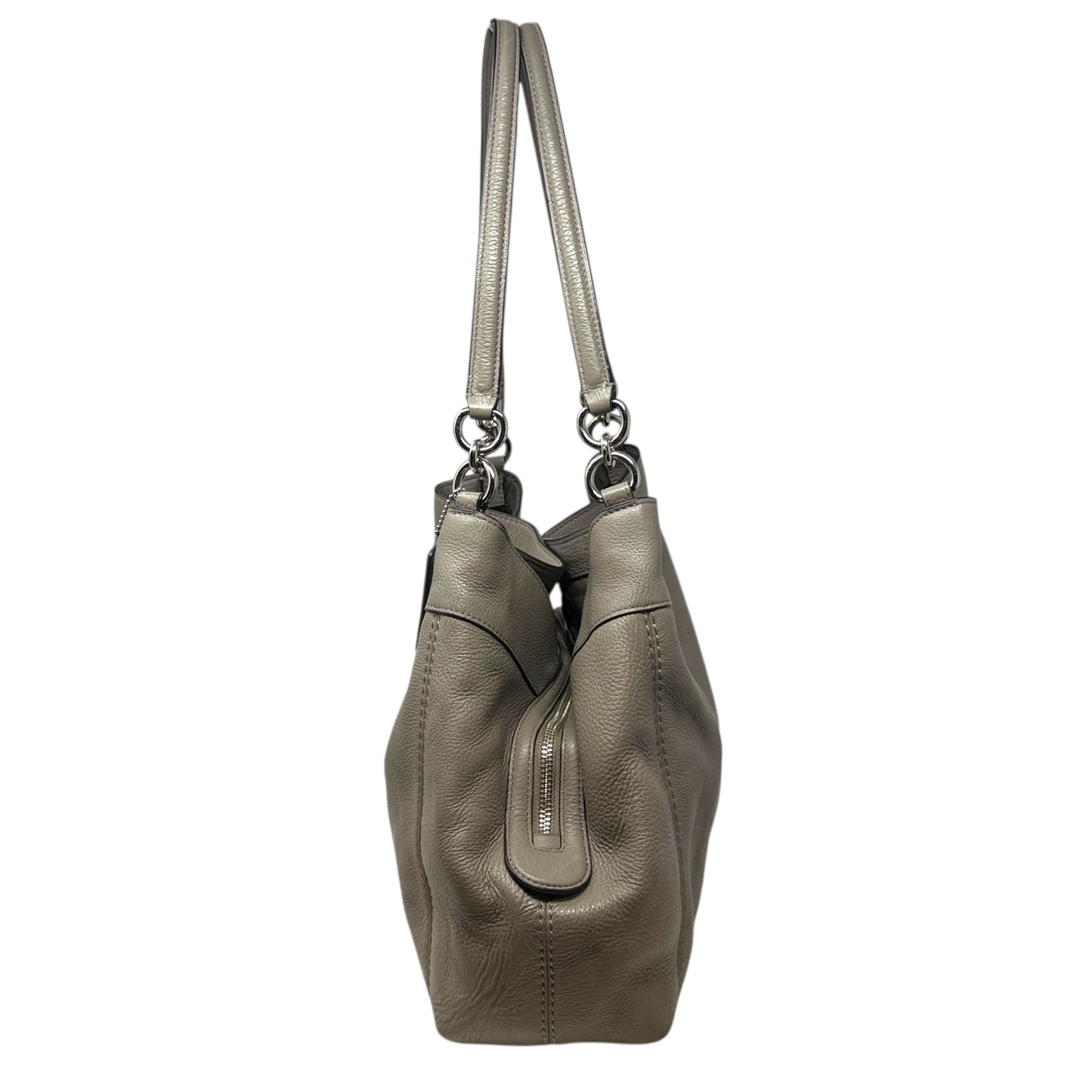 Lexy Pebble Leather Shoulder Bag Designer By Coach, Size: Large