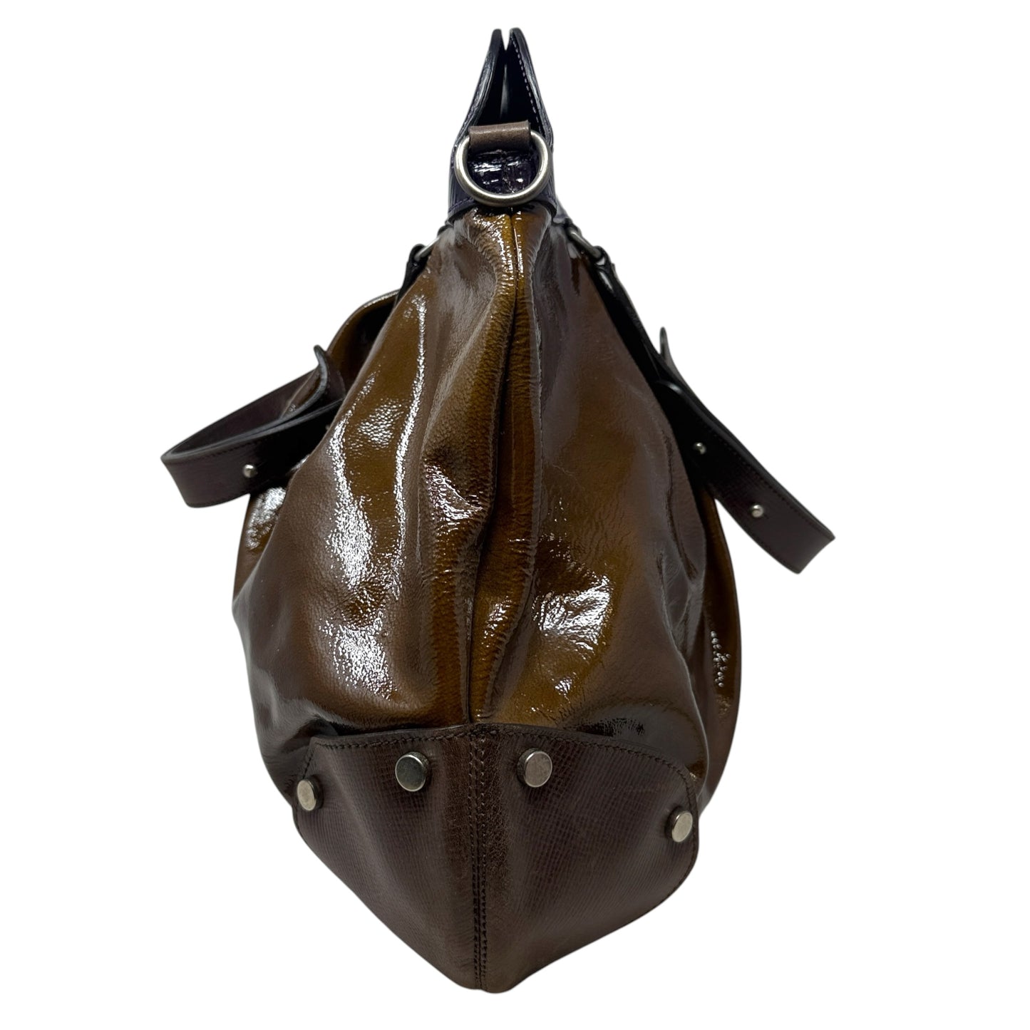 Patent Leather Balloon Bag Designer By Marni, Size: Large