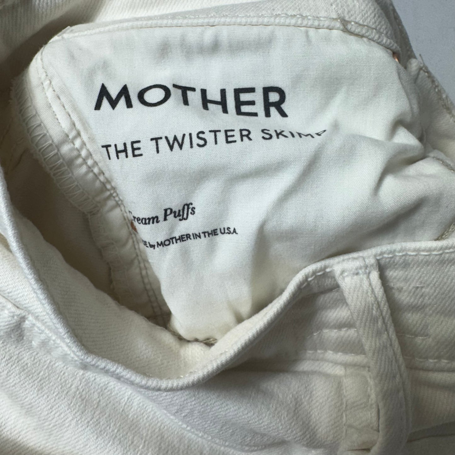 The Twister Scimp Wide Leg Jeans By Mother In Cream Puff, Size: 4