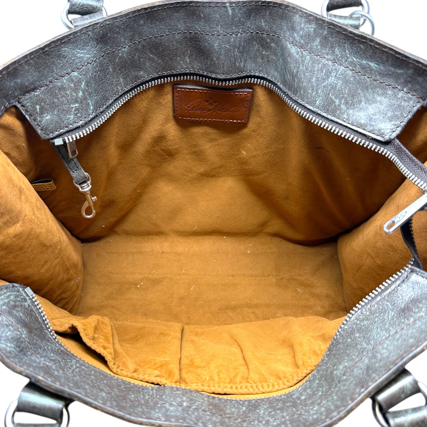 Zancona Tooled Leather Tote Designer By Patricia Nash, Size: Medium